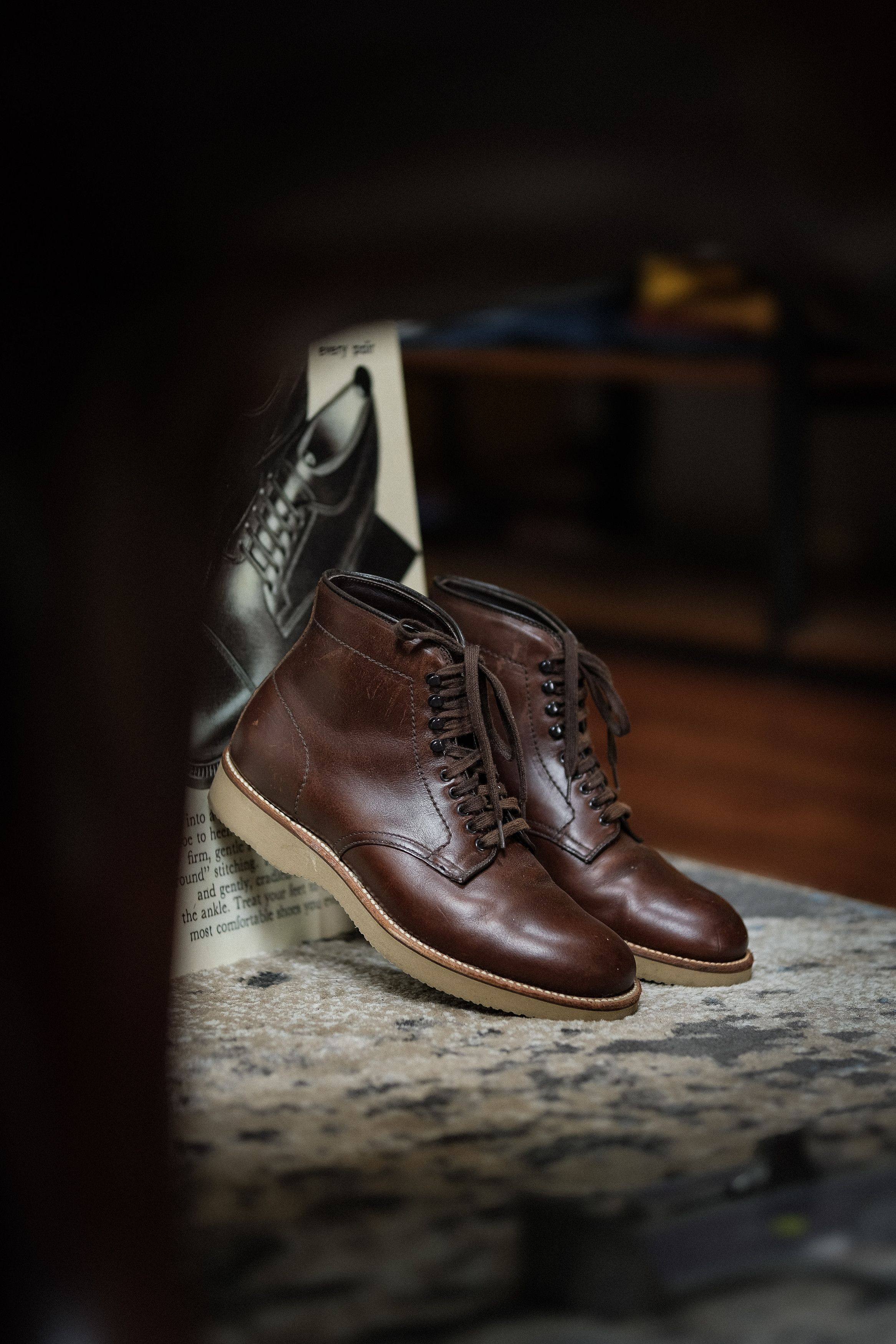 image of Alden X Snake Oil Provisions Boots Limited Edition in Brown Tan, Men's (Size 7.5)
