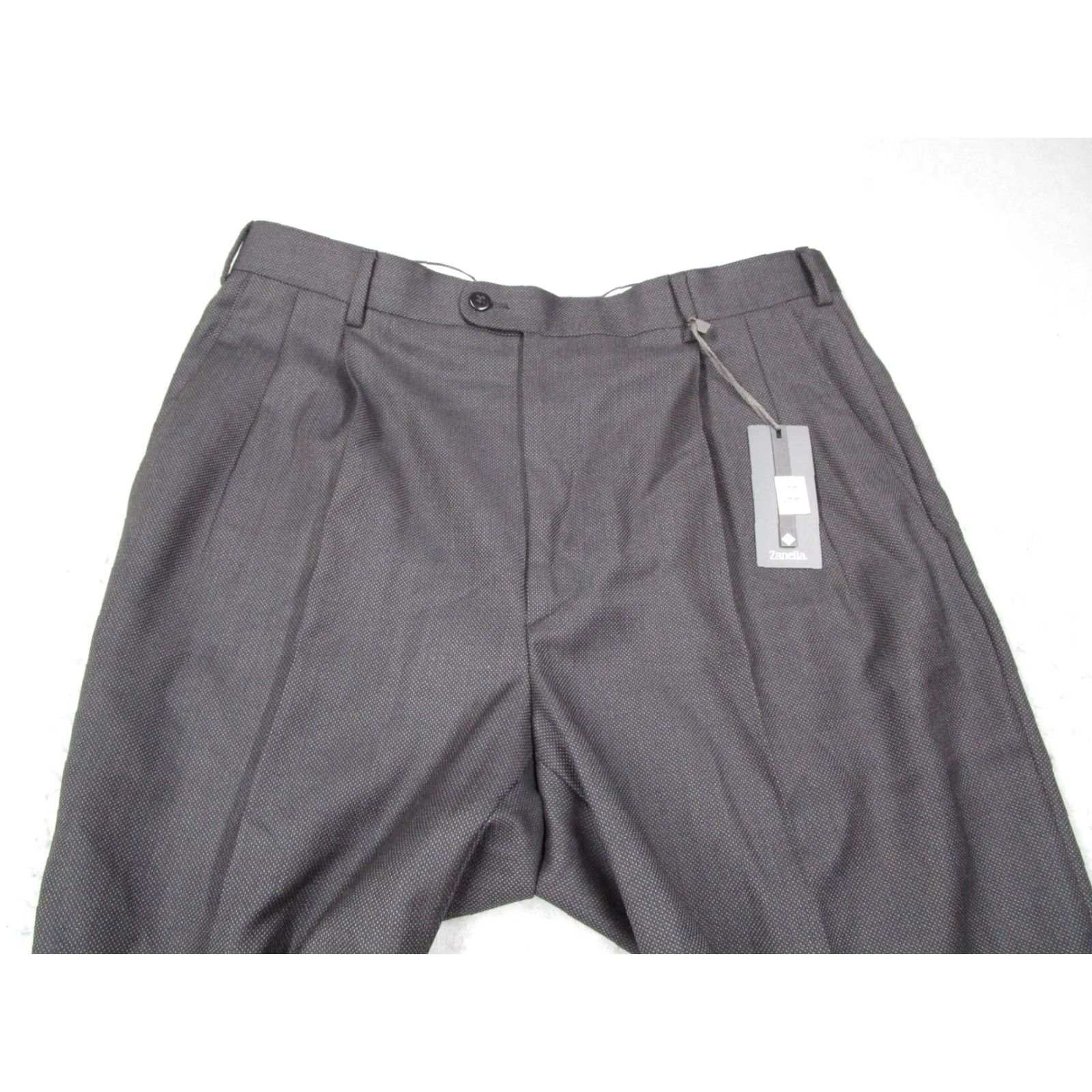 Zanella Zanella Pants Mens 34x29 Gray Bennett Wool Pleated Work Made in Italy Size US 34 / EU 50 - 2 Thumbnail