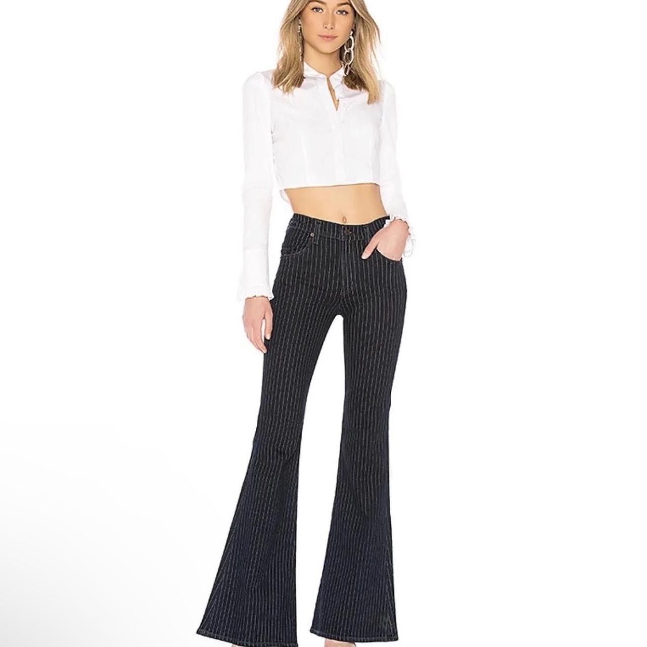image of Citizens Of Humanity Citzens Of Humanity Chloe Jean In Pinstripe in Navy, Women's (Size 27)