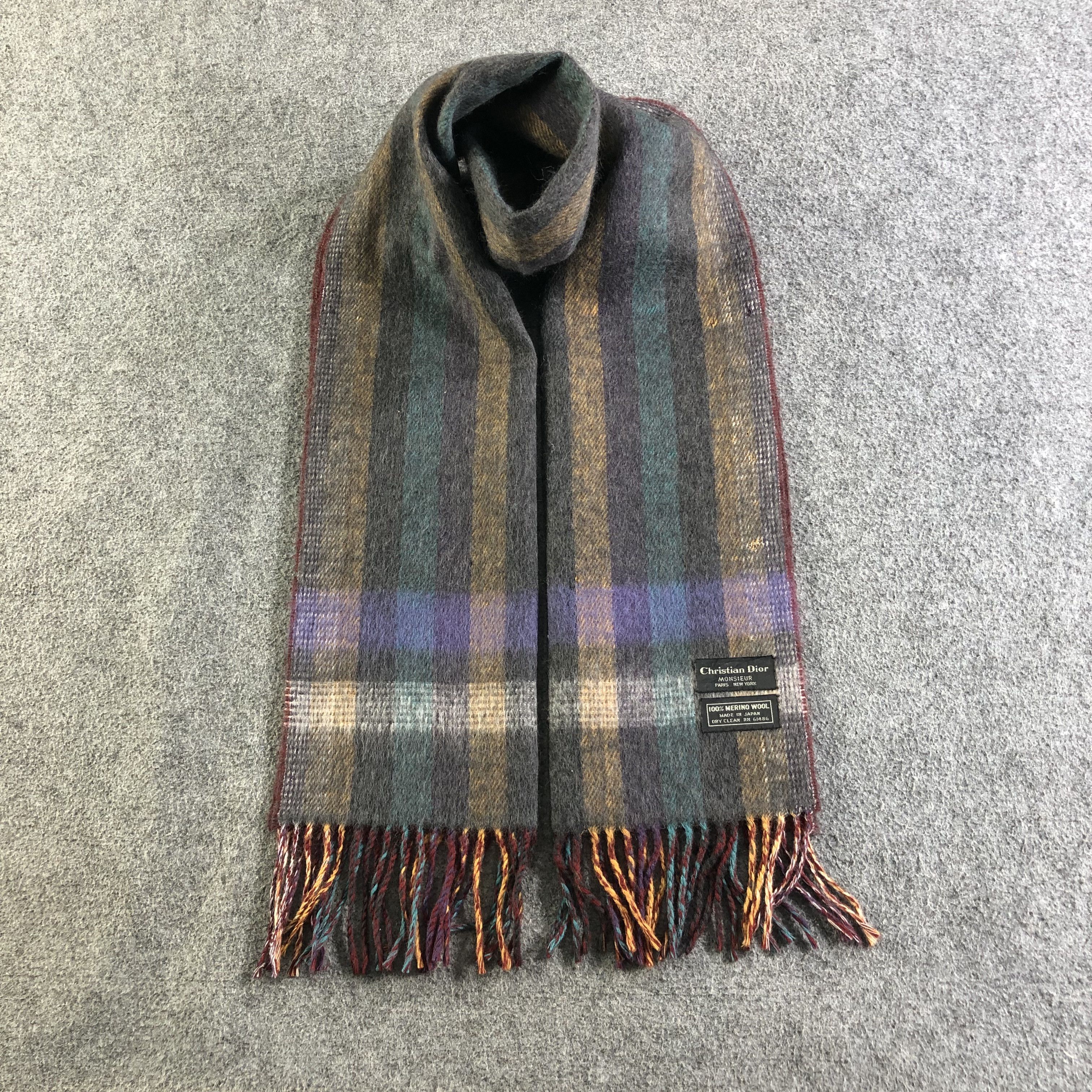 Christian Dior Monsieur Christian Dior Wool Scarf Muffler Neckwear V2531 Size ONE SIZE - 1 Thumbnail