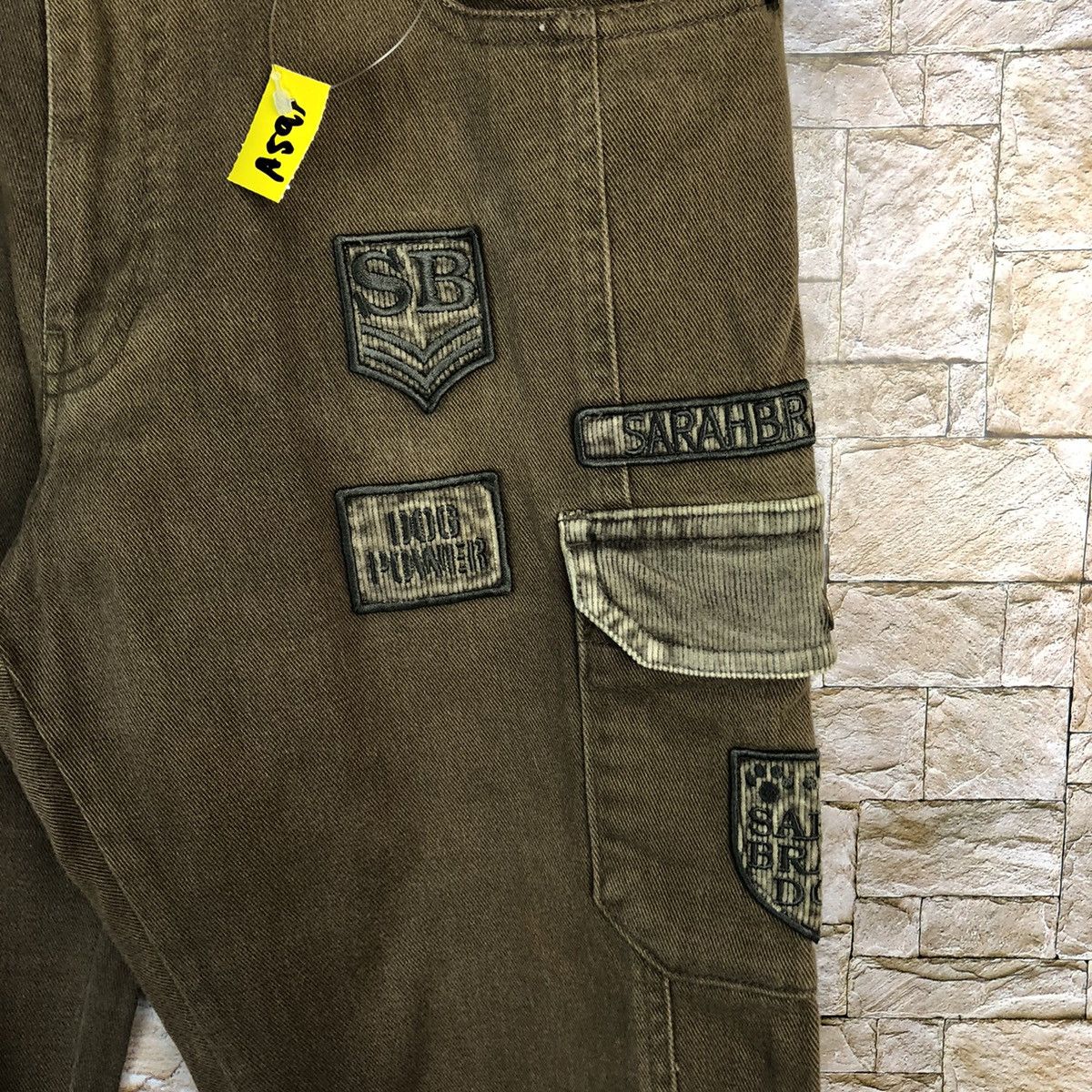 Japanese Brand Sarah Band Brown Cargo Multipocket Pants #A590 Size US 31 - 10 Thumbnail