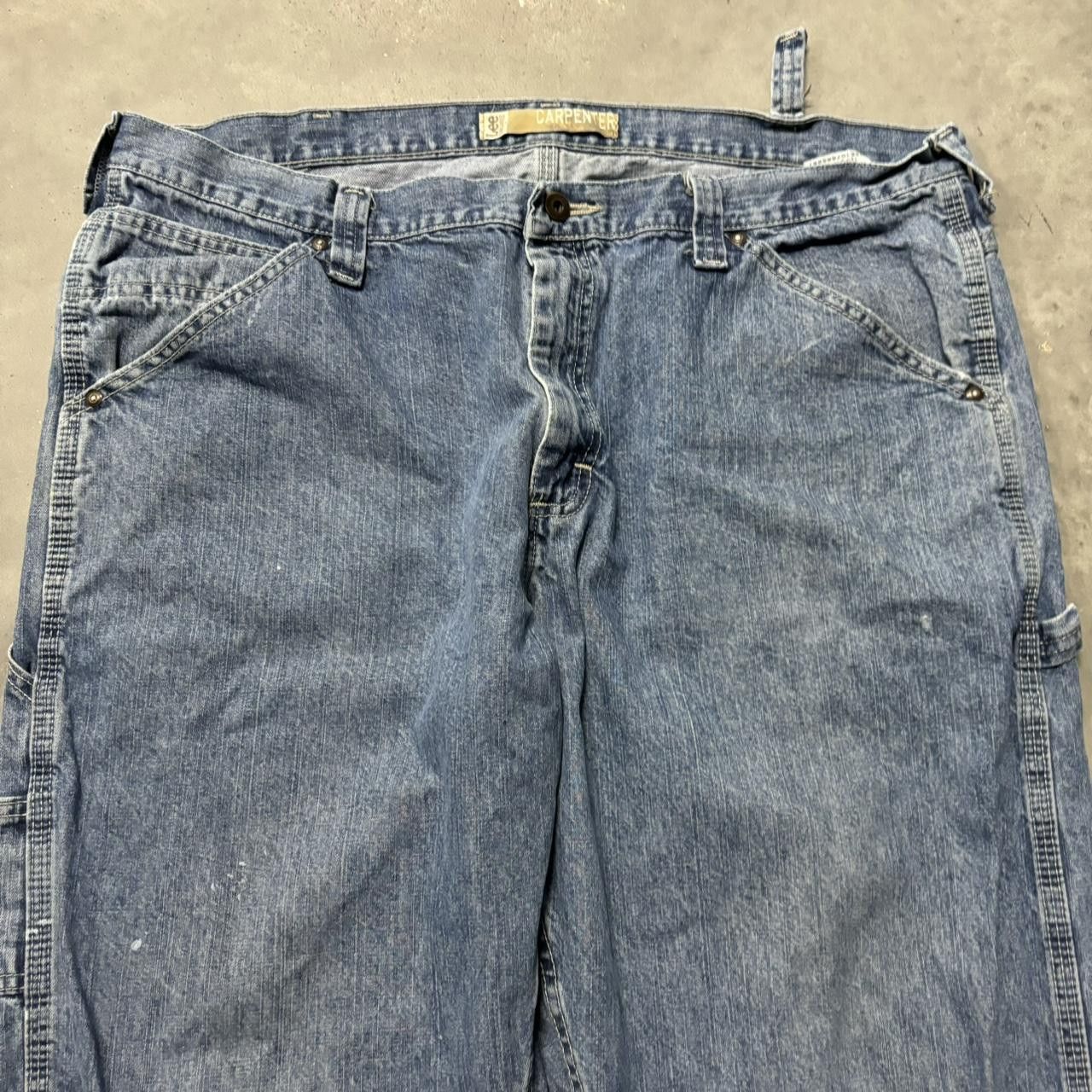 Japanese Brand × Vintage Crazy Vintage Y2K/2000s Baggy Grunge Skater Carpenter Denim Jeans! Size US 40 / EU 56 - 5 Thumbnail
