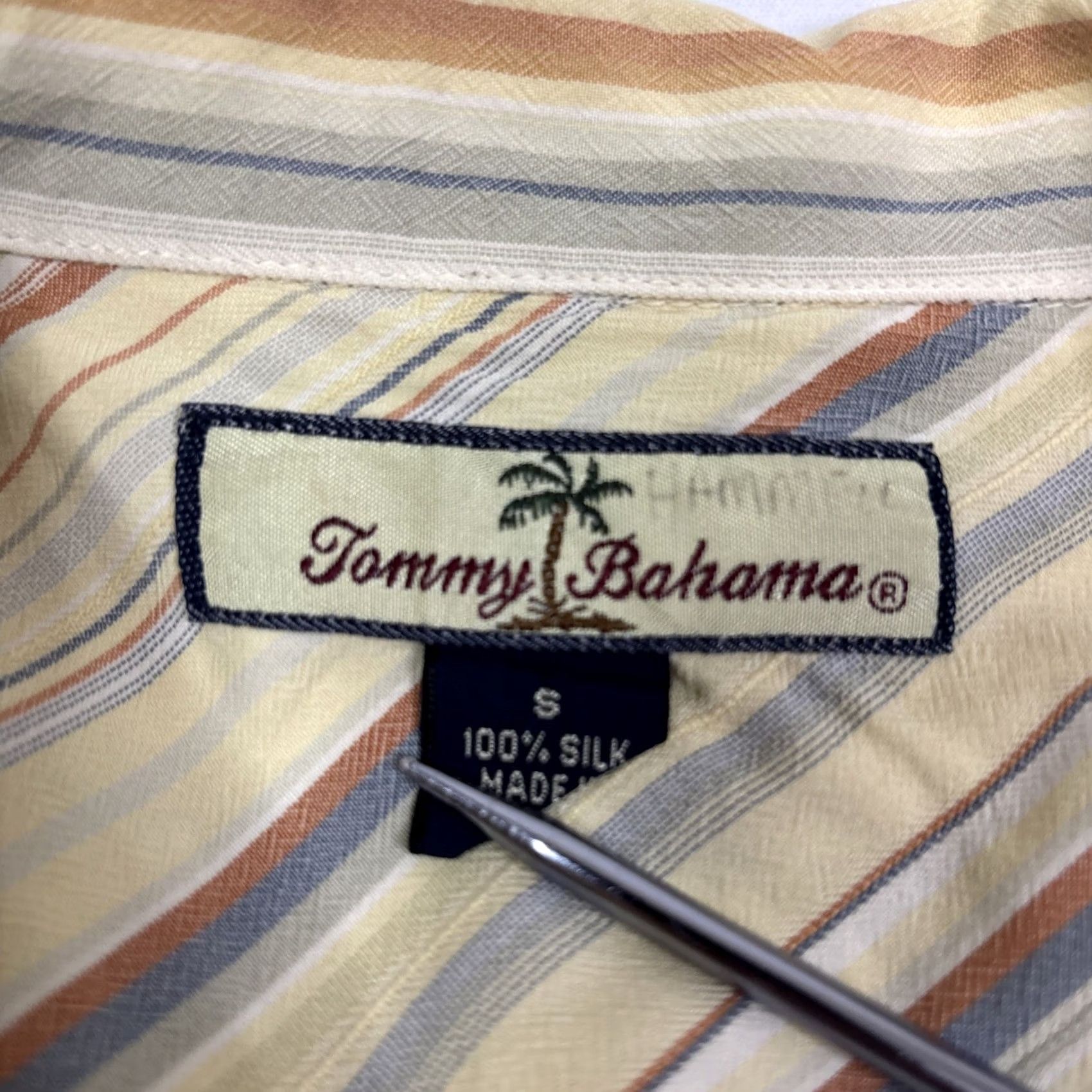 Tommy Bahama Tommy Bahama Shirt Men Striped Silk Hawaiian Short Sleeve S Multicolor Size US S / EU 44-46 / 1 - 3 Thumbnail