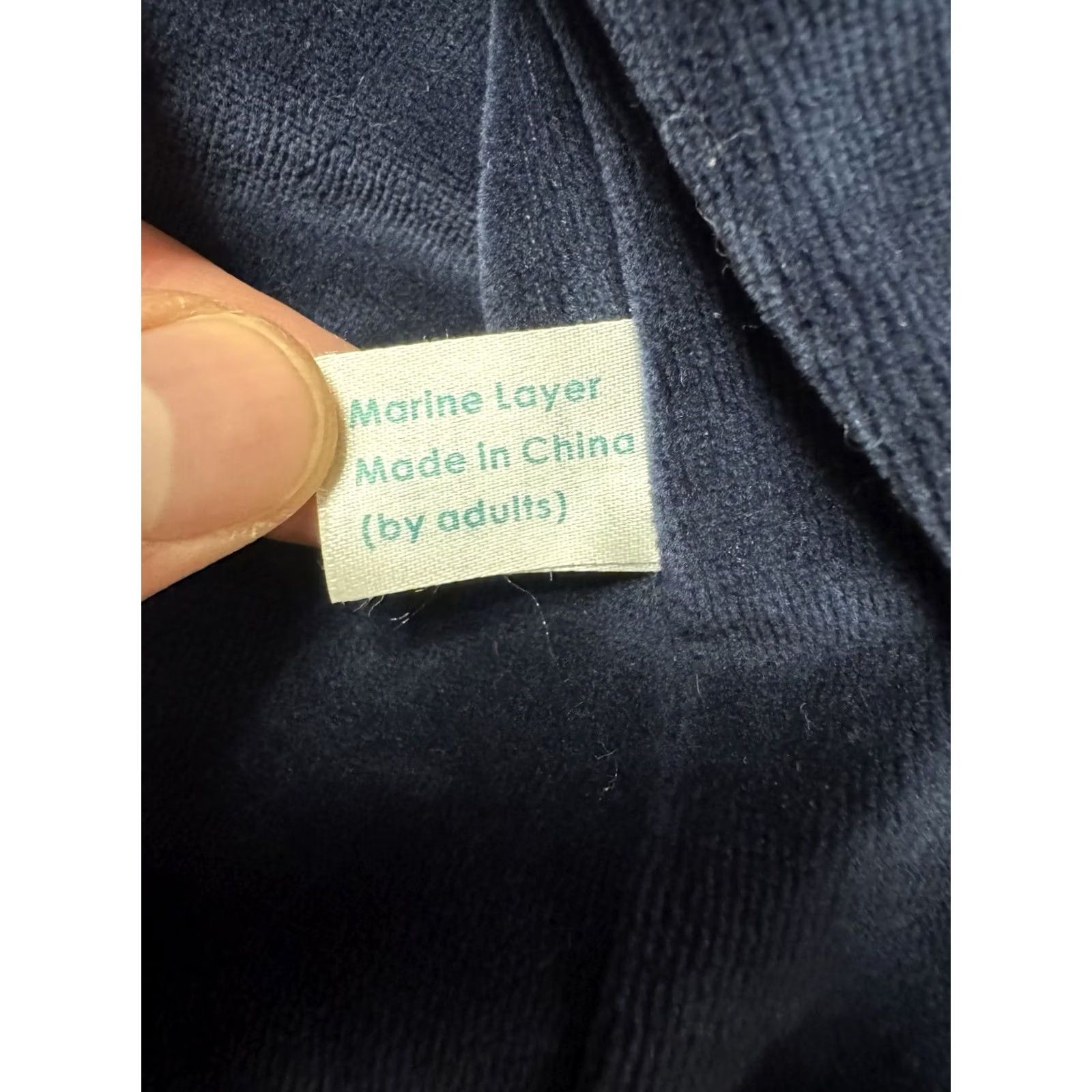 Marine Layer Marine Layer Bathrobe Blue Cotton Blend Tie Closure Unisex Adults S Regular XS/S Size ONE SIZE - 6 Thumbnail