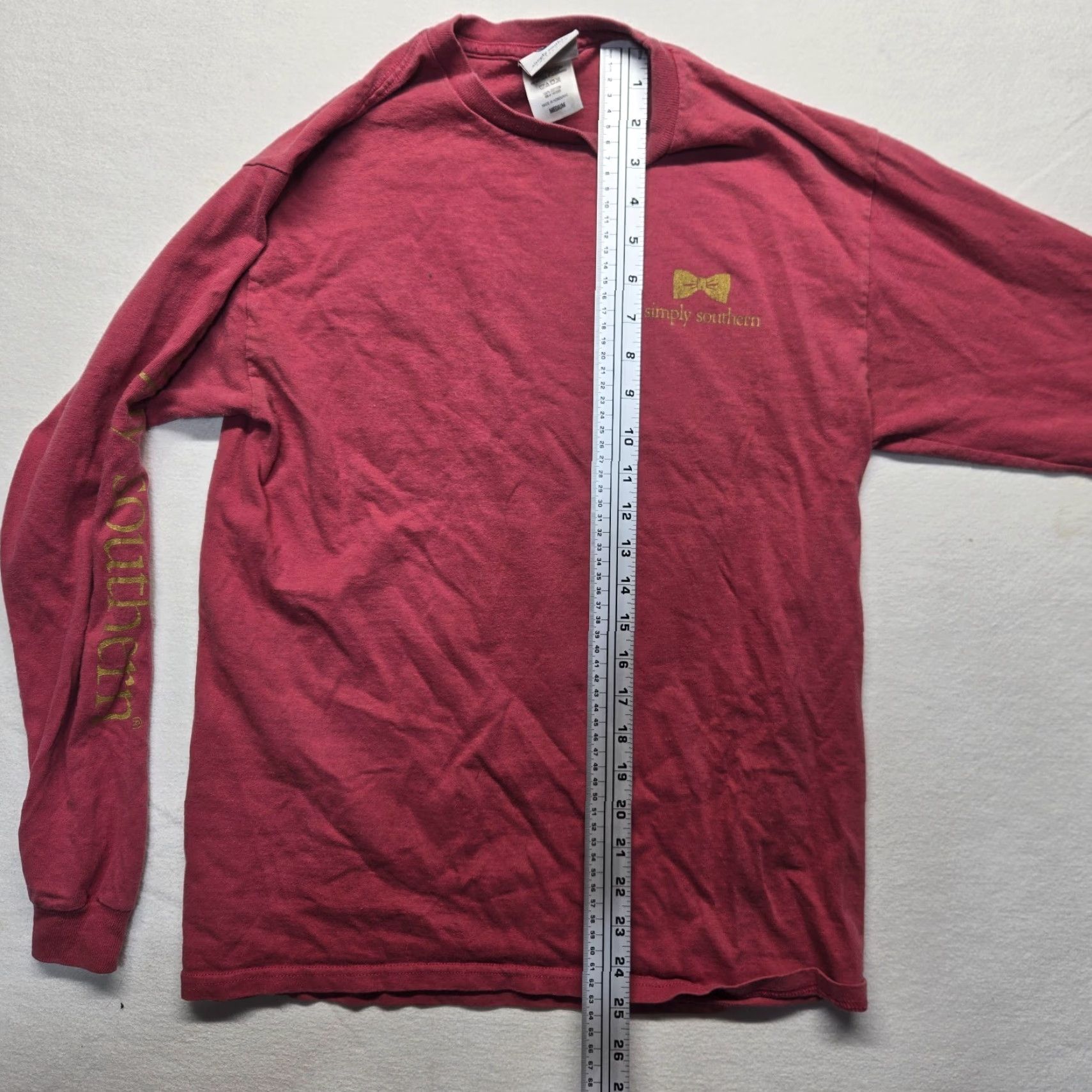 Vintage VINTAGE Simply Southern Shirt Women Adult Medium Red Do Everything With Love 100% Cotton Crew Neck Long Sleeve Graphic Print Mens Women Girls Size M / US 6-8 / IT 42-44 - 6 Thumbnail