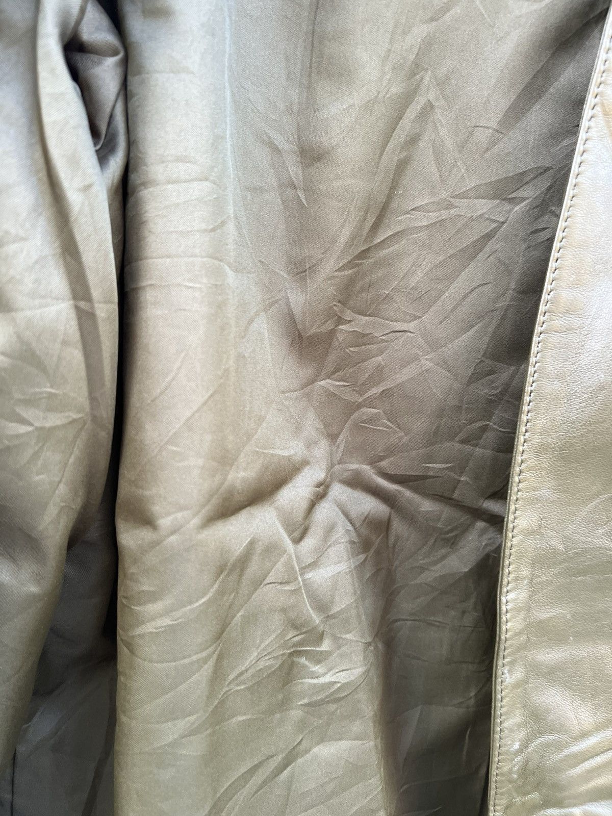 Japanese Brand Vintage Marie Claire Paris Pleated Leather Jacket OliveGreen Size US L / EU 52-54 / 3 - 15 Thumbnail