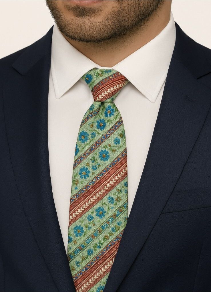 Kenzo Kenzo Men Accessories Floral Tie Made In Italy Size ONE SIZE - 3 Thumbnail