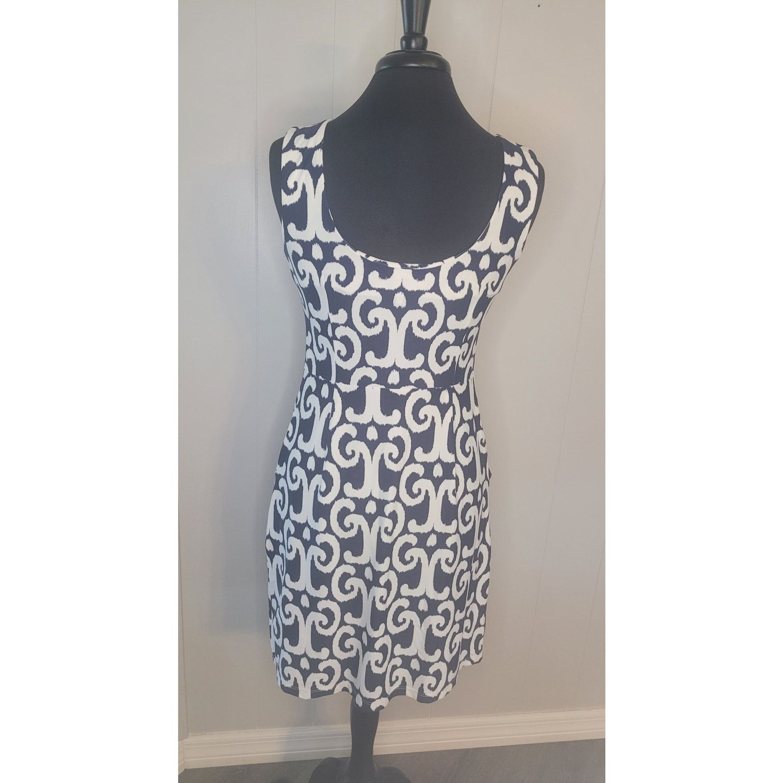 Other NWOT Jude Connally Mary Pat Dress White & Navy Ikat Print S Size S / US 4 / IT 40 - 5 Thumbnail