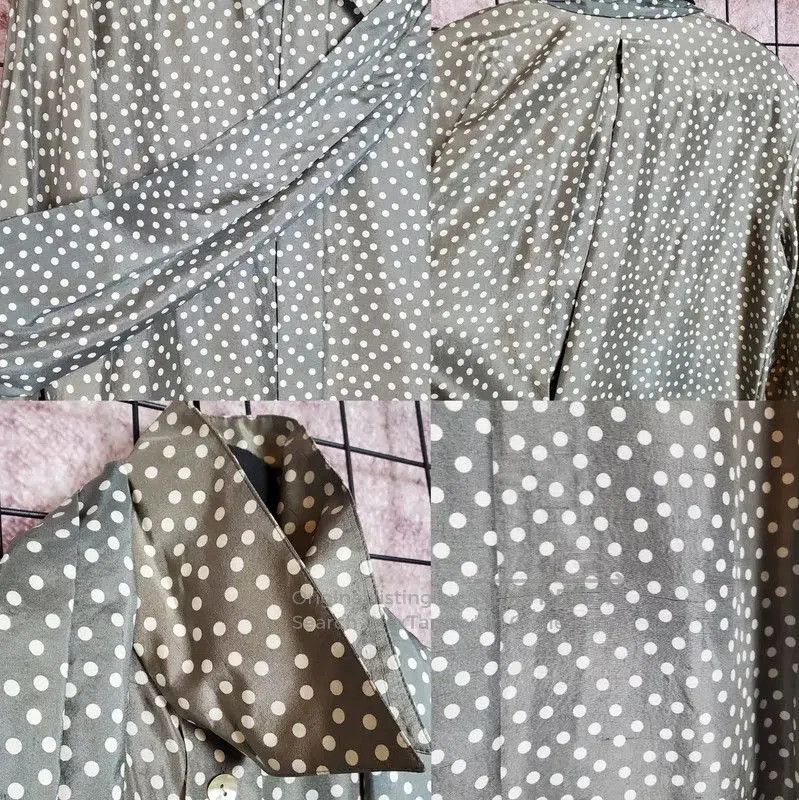 Dior Dior Green Polka Dot Silk Blouse . Size S / US 4 / IT 40 - 8 Thumbnail
