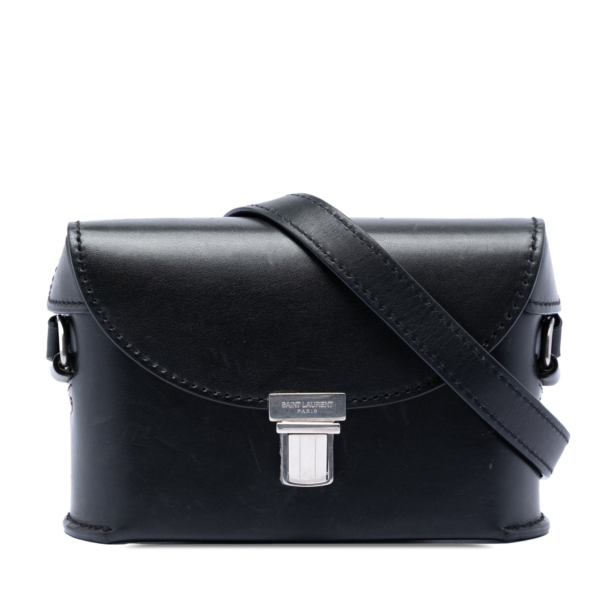 Saint Laurent Paris Leather Tuc Box Crossbody Size ONE SIZE - 1 Thumbnail