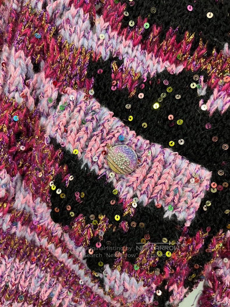Other Chanel 24C Heavy Industry Colour Sequin Knitted Cardigan c Size S / US 4 / IT 40 - 3 Thumbnail