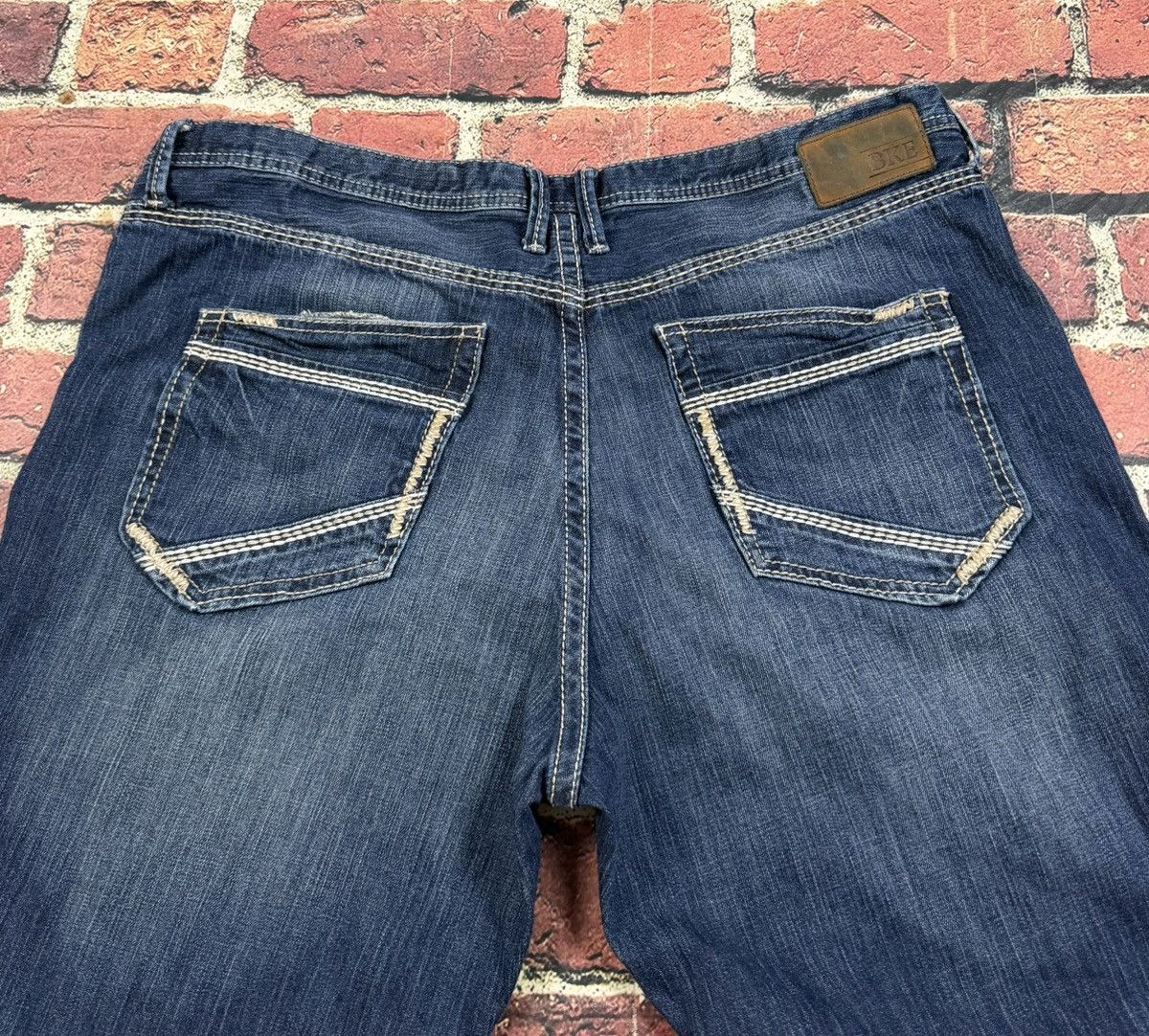 BKE BKE Seth Jeans Blue Relaxed Straight Leg Stretch Denim Size US 44 / EU 60 - 3 Thumbnail