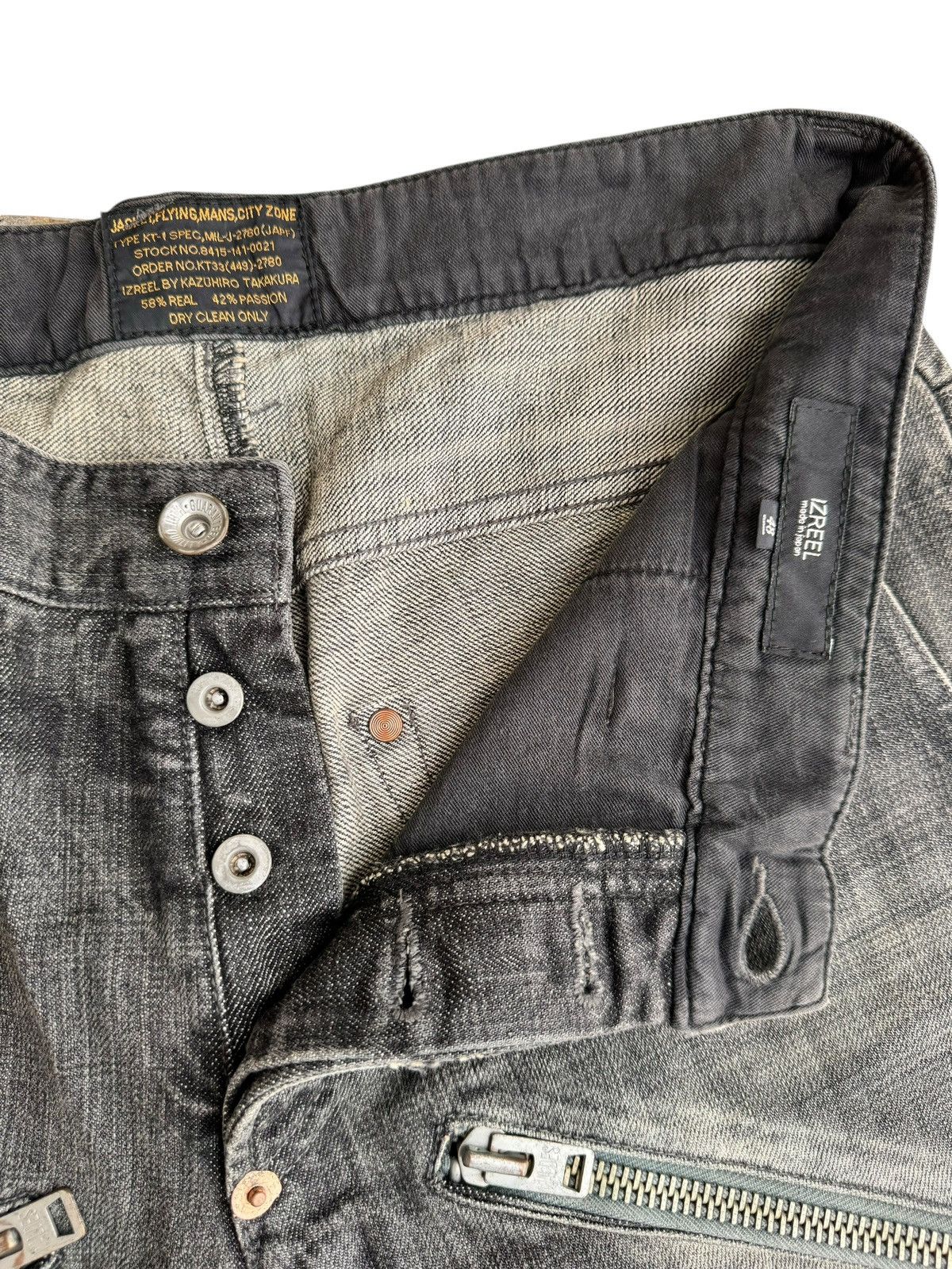 Japanese Brand ⚡️⚡️Izreel By Kazuhiro Takakura Distressed Jeans Zipper Size US 32 / EU 48 - 11 Thumbnail