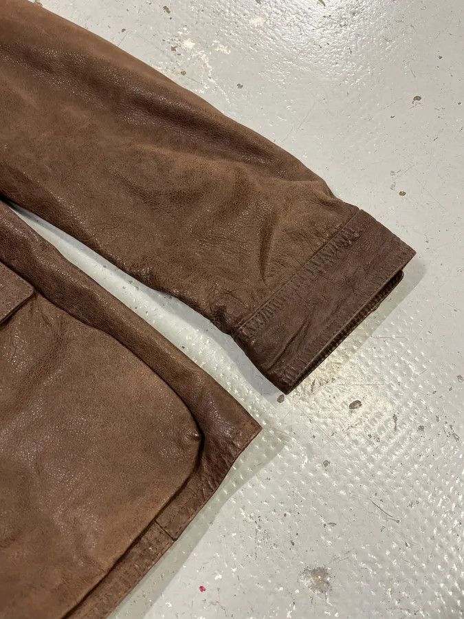 Emporio Armani SS2003 Emporio Armani Brown Leather Buttoned Jacket Size US M / EU 48-50 / 2 - 7 Thumbnail