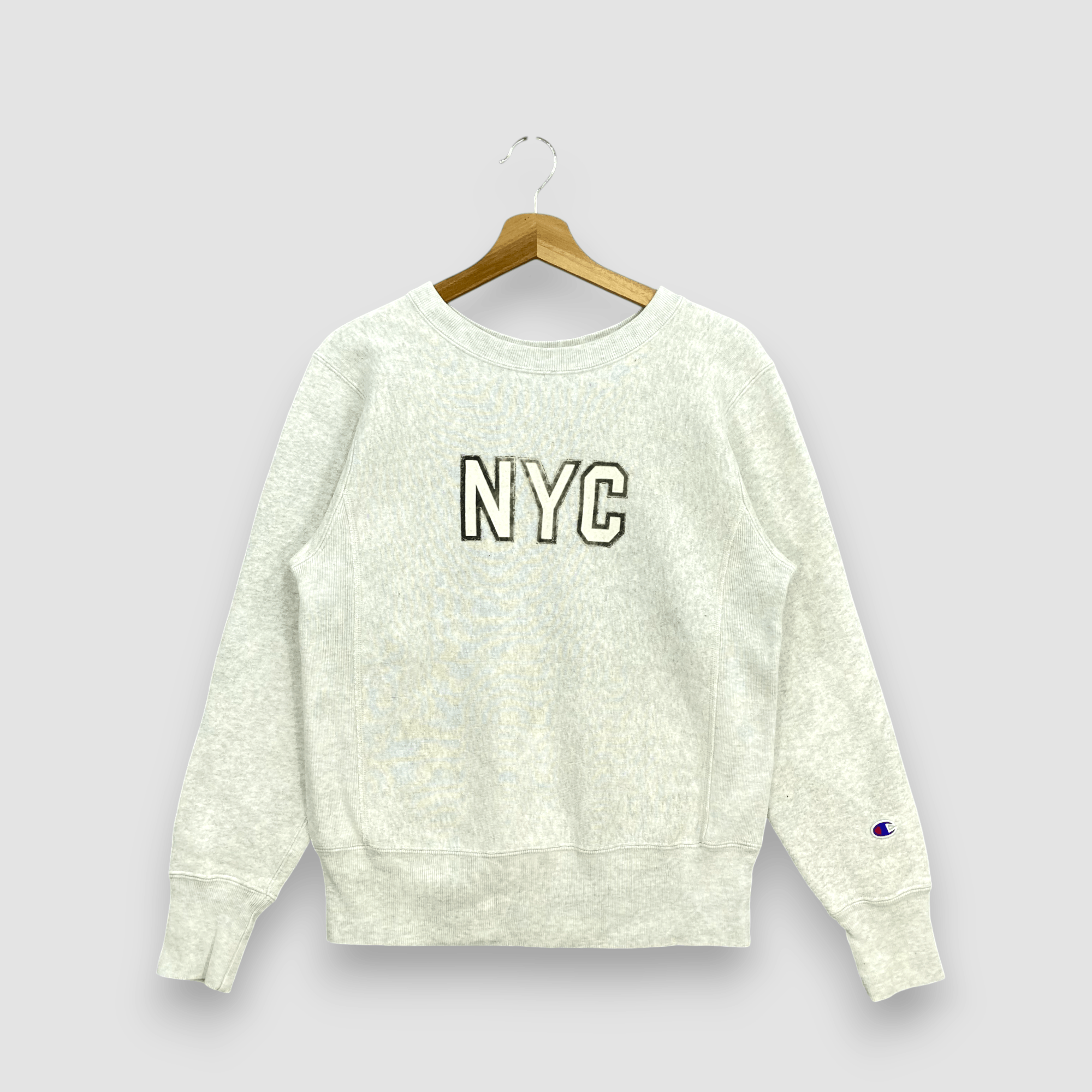 Champion Vintage 90s Champion Reverse Weave NYC Pullover Sweatshirt Size US S / EU 44-46 / 1 - 1 Thumbnail