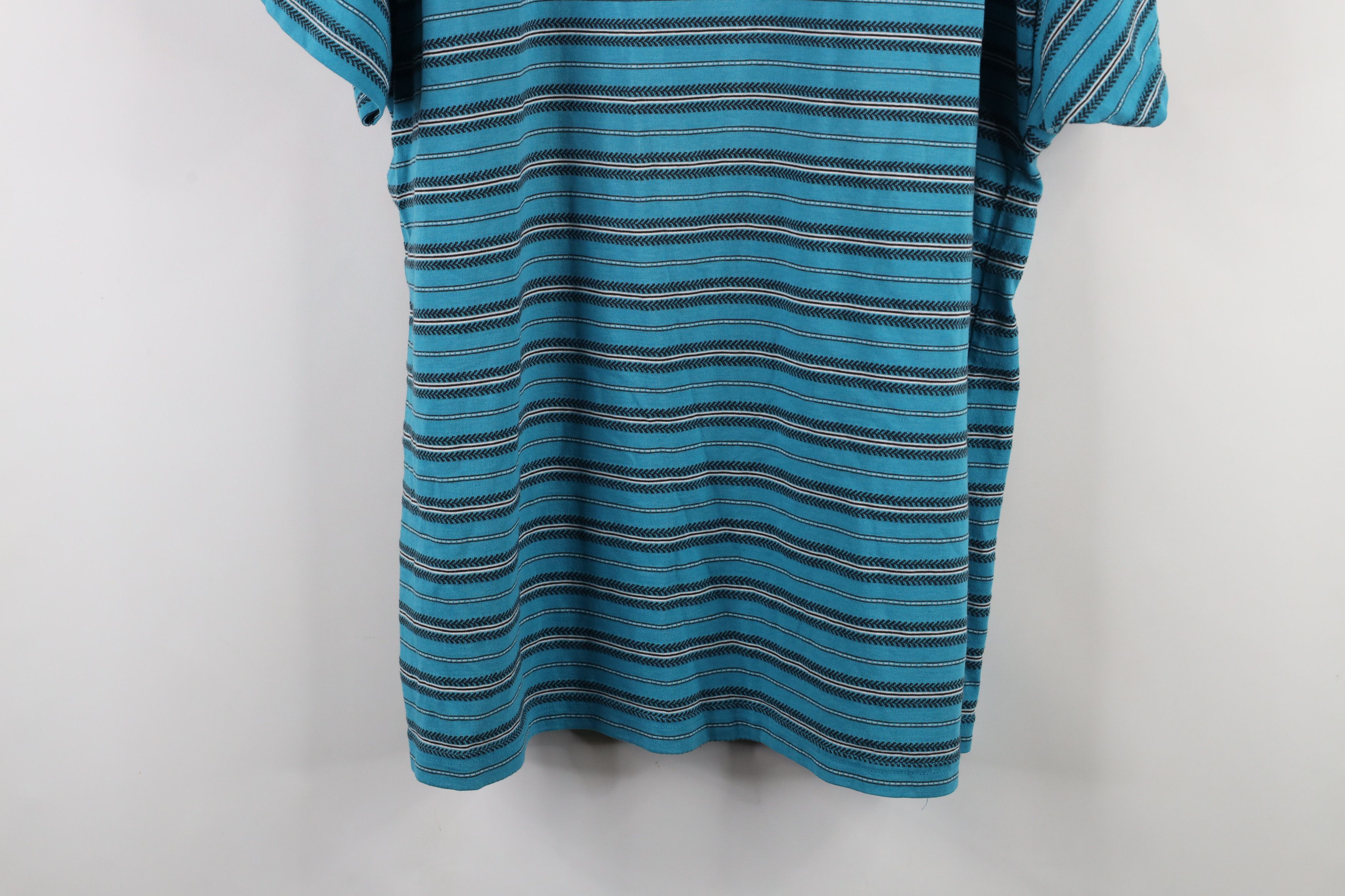 Vintage Vintage 90s OshKosh B'Gosh Striped Short Sleeve T-Shirt Blue Size US XL / EU 56 / 4 - 11 Thumbnail