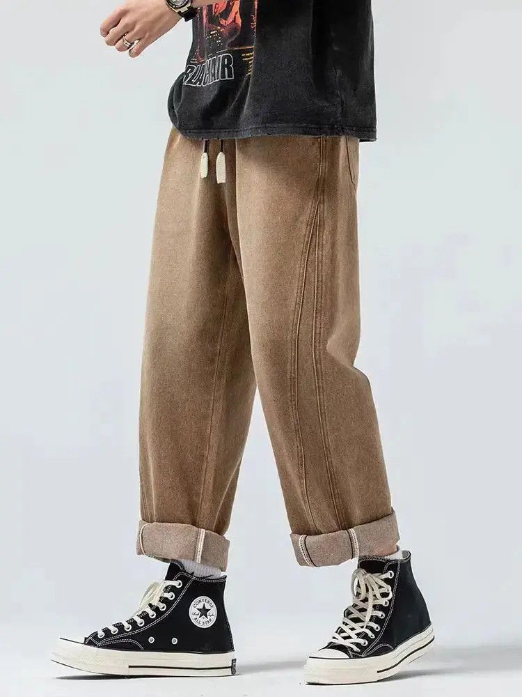 Japanese Brand Tencel Cotton Cool Feeling Drawstring Tide Jeans Size US 32 / EU 48 - 2 Thumbnail