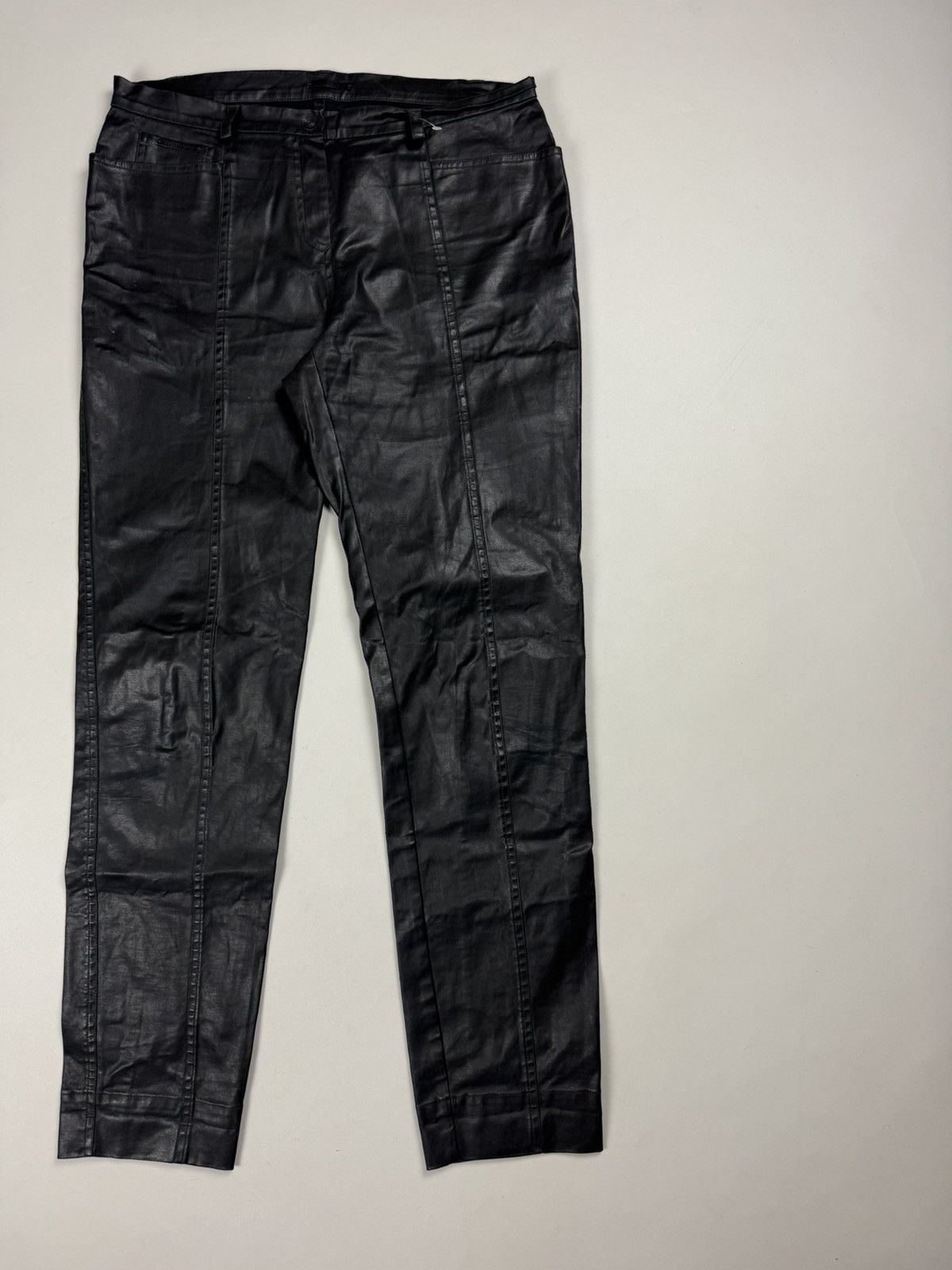Annette Gortz Annette Gortz Avant-Garde Coated Resin Cotton Pants Trousers Size 30" / US 8 / IT 44 - 3 Thumbnail