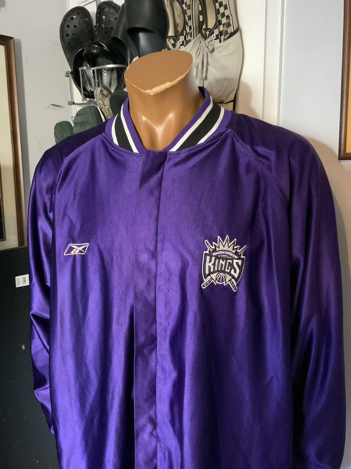 NBA × Reebok × Vintage VTG Sacramento Kings Player Issue Warm Up Shooting Jacket Size US XXL / EU 58 / 5 - 17 Thumbnail