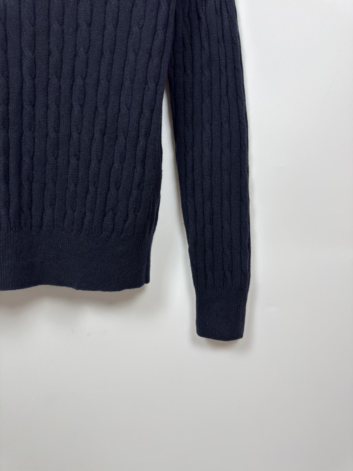Loro Piana Loro Piana Baby Cashmere Navy Cable Knit Sweater Size US M / EU 48-50 / 2 - 11 Thumbnail