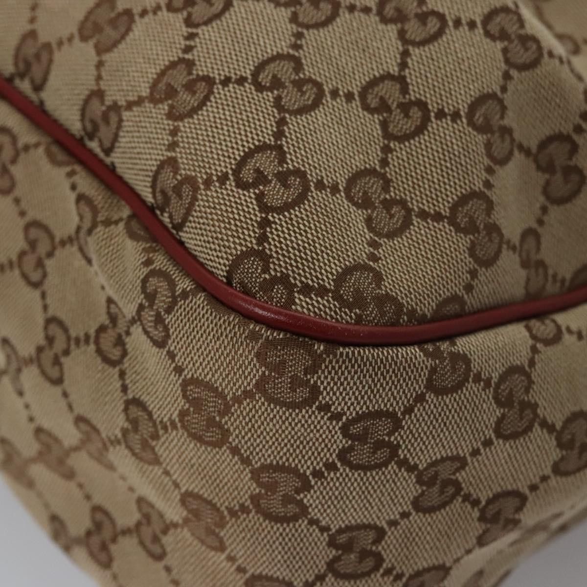 Gucci GUCCI GG Canvas Tote Bag Beige Gold Red Size ONE SIZE - 11 Thumbnail