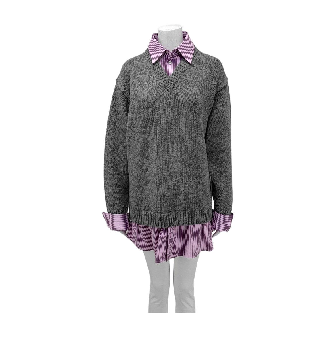 Balenciaga Balenciaga Layered Wool Knit Dress Size S Size S / US 4 / IT 40 - 1 Thumbnail