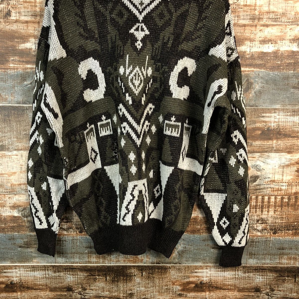 Homespun Knitwear Piat vintage like coogi Grey japan vintage Knitwear #A2470 Size US L / EU 52-54 / 3 - 3 Thumbnail