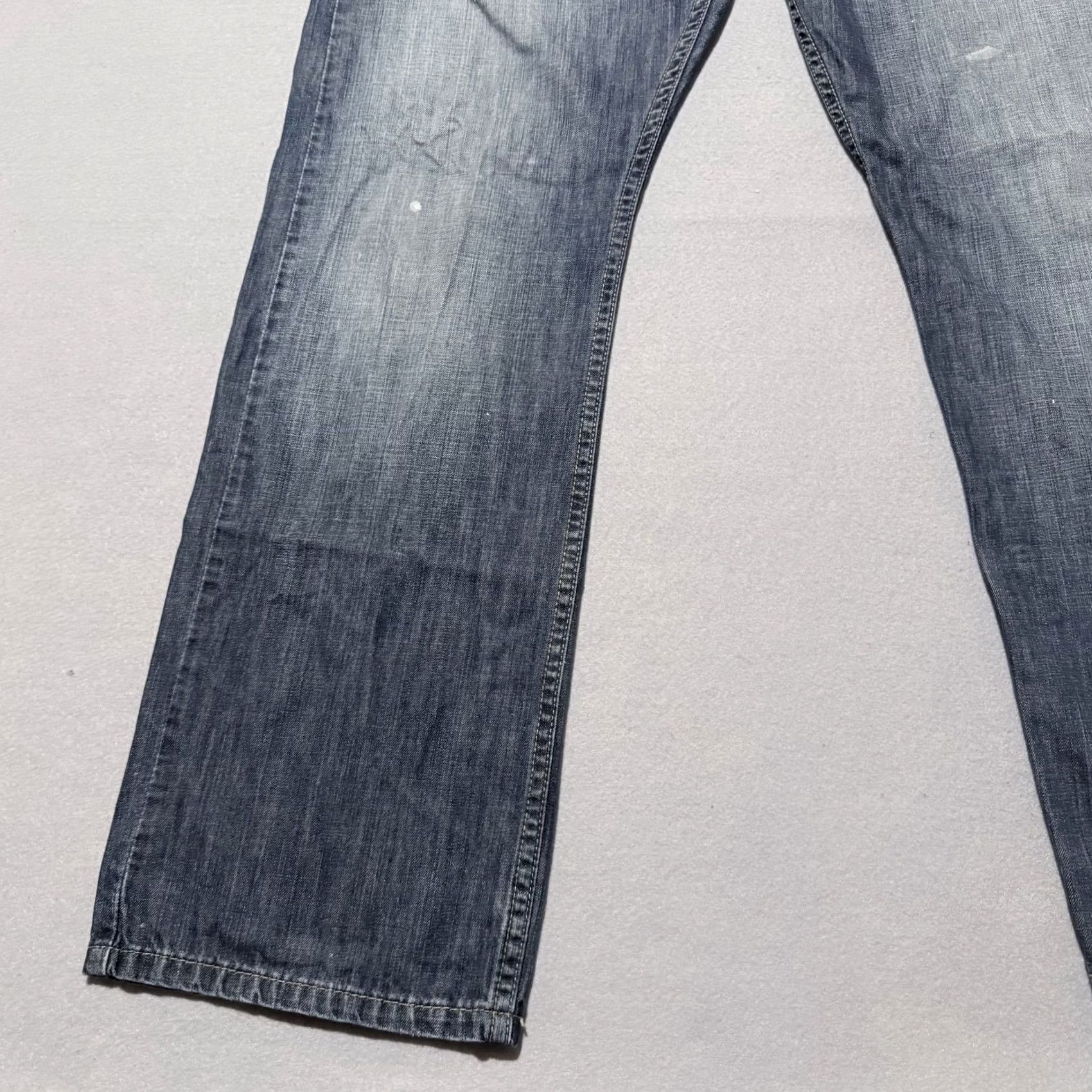 Levi's Levi's 514 Jeans Men Slim Straight Blue Denim Zip Fly 36x30 Distressed 5-Pocket Design Vintage N/A Size US 36 / EU 52 - 5 Thumbnail