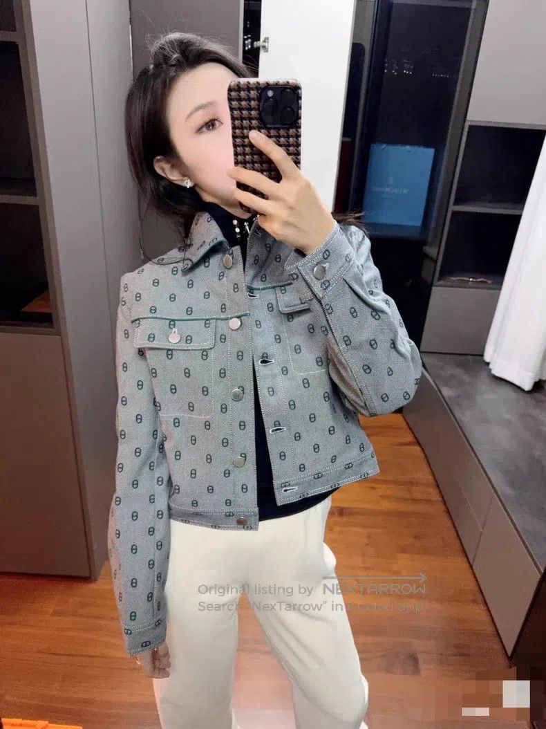 Hermes Hermes FW23 pig nose printed blue denim jacket Size XS / US 0-2 / IT 36-38 - 8 Thumbnail
