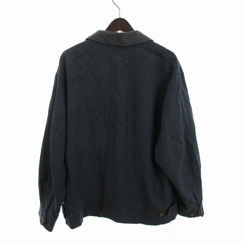 Comme des Garcons Homme Plus Jacket Tailored Single Front Velcro Wool Fully Lined Navy Size US M / EU 48-50 / 2 - 2 Thumbnail