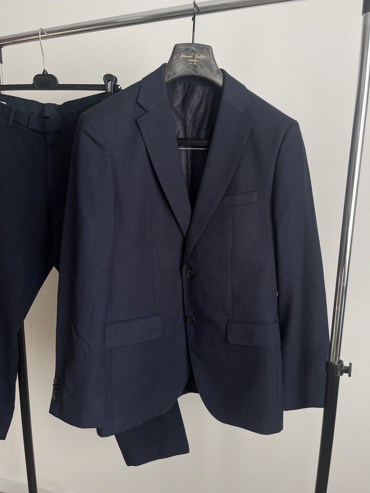Hugo Boss Classic wool suit blue hugo boss 38r jacket trousers 38R Size 38R - 2 Thumbnail