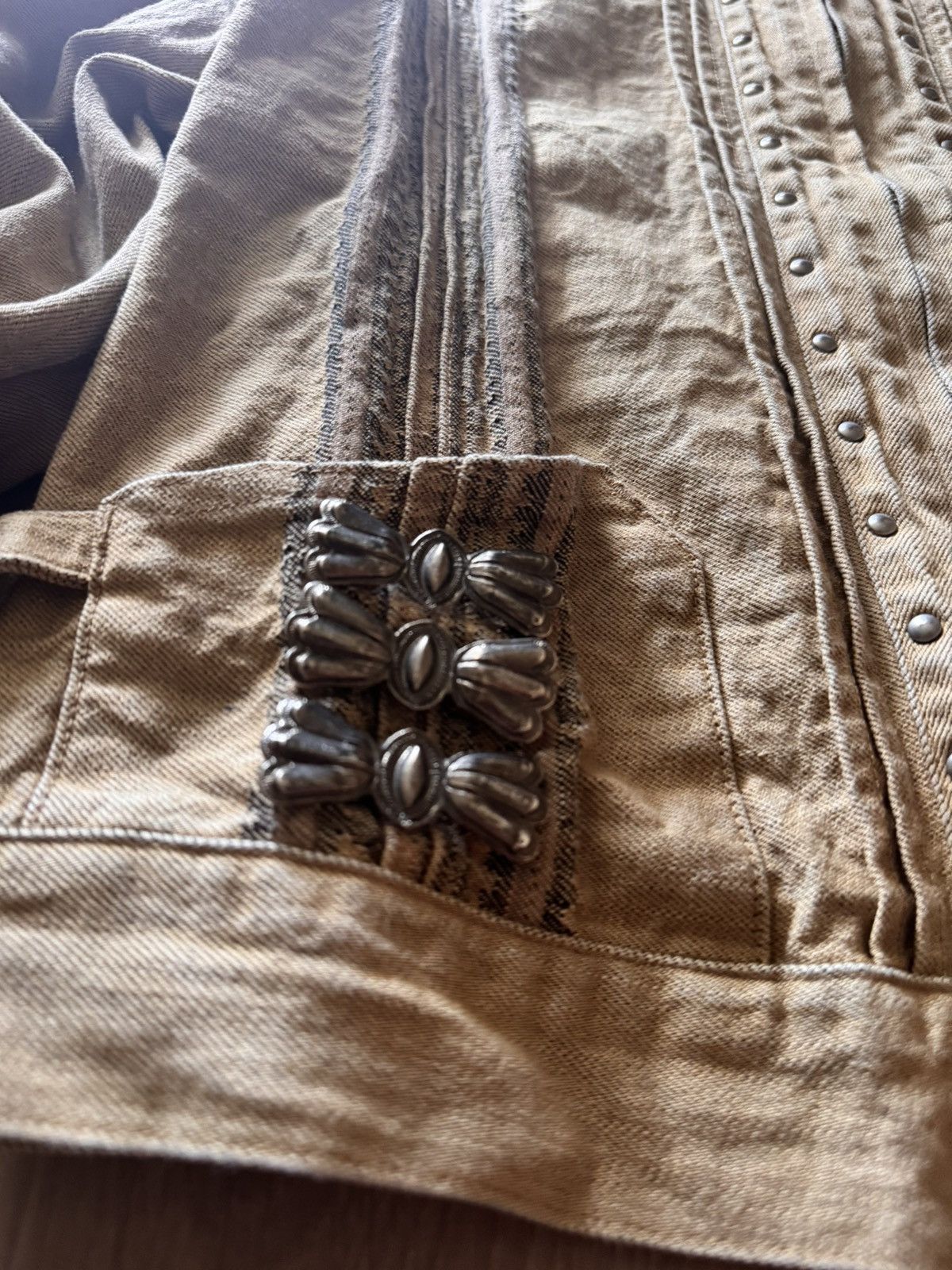 Kapital Kapital Yagasuri Jacquard Denim Chimayo Drizzler Jacket Size US M / EU 48-50 / 2 - 3 Thumbnail
