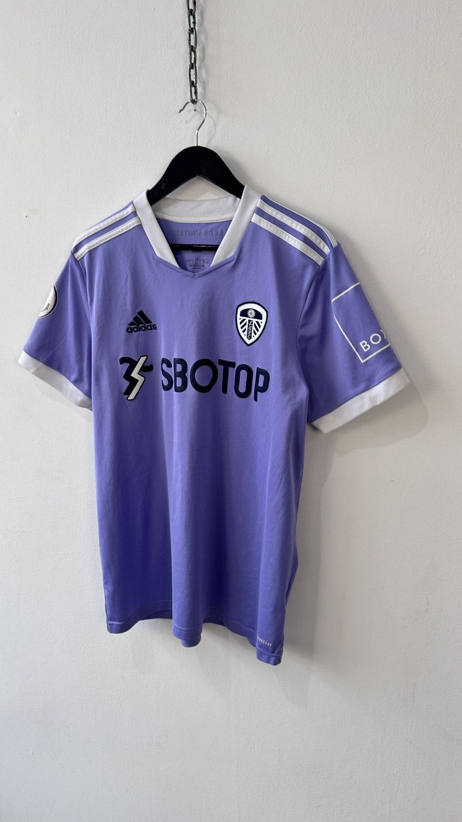 Macron Leeds United 21-22 Away Football Shirt Jersey Adidas Purple Size US L / EU 52-54 / 3 - 3 Thumbnail