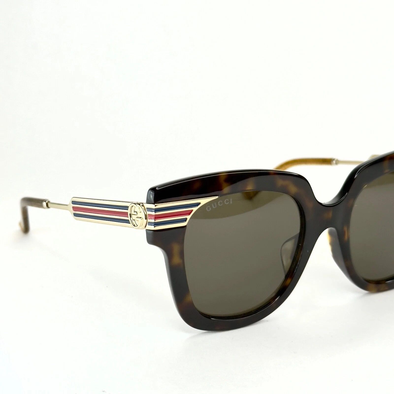 Gucci GUCCI GG0281S WEB 0281 Gold Brown Metal Sunglasses 002 Size ONE SIZE - 5 Thumbnail