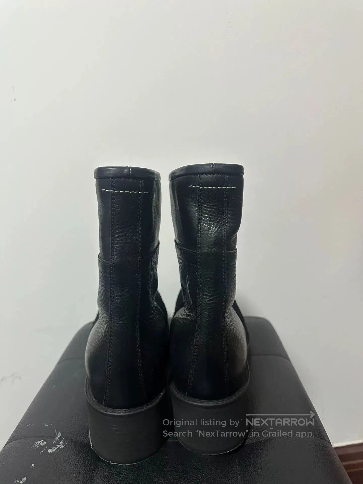 MM6 black metallic ankle boots by maison margiela. Size US 10 / EU 43 - 3 Thumbnail