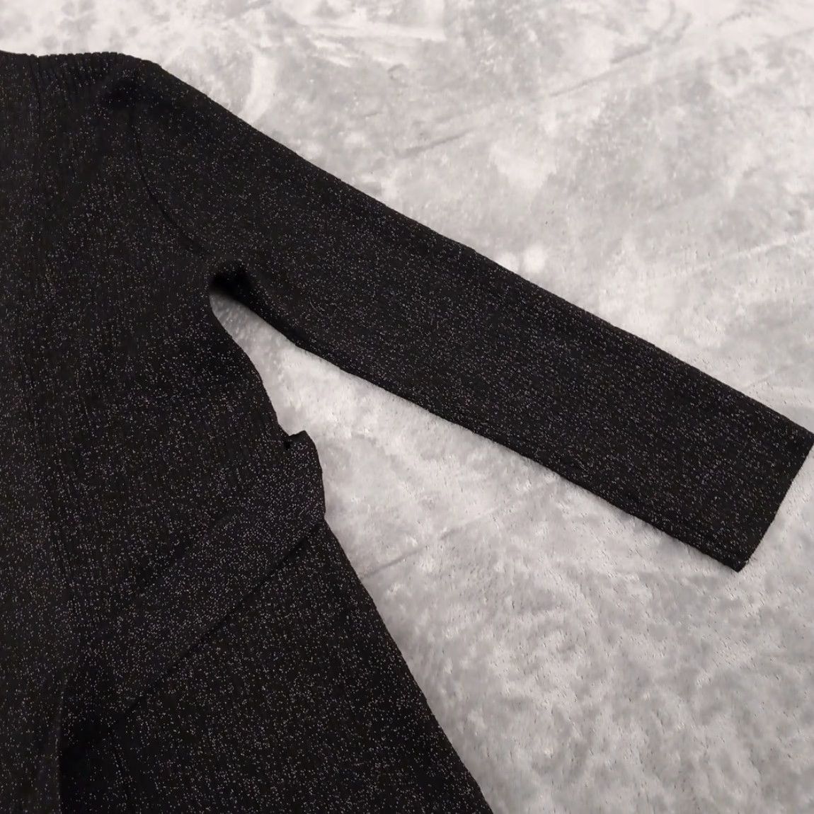 DKNY DKNY Sweater Dress Large Black Silver Glitter Long Pullover Belted Size L / US 10 / IT 46 - 4 Thumbnail