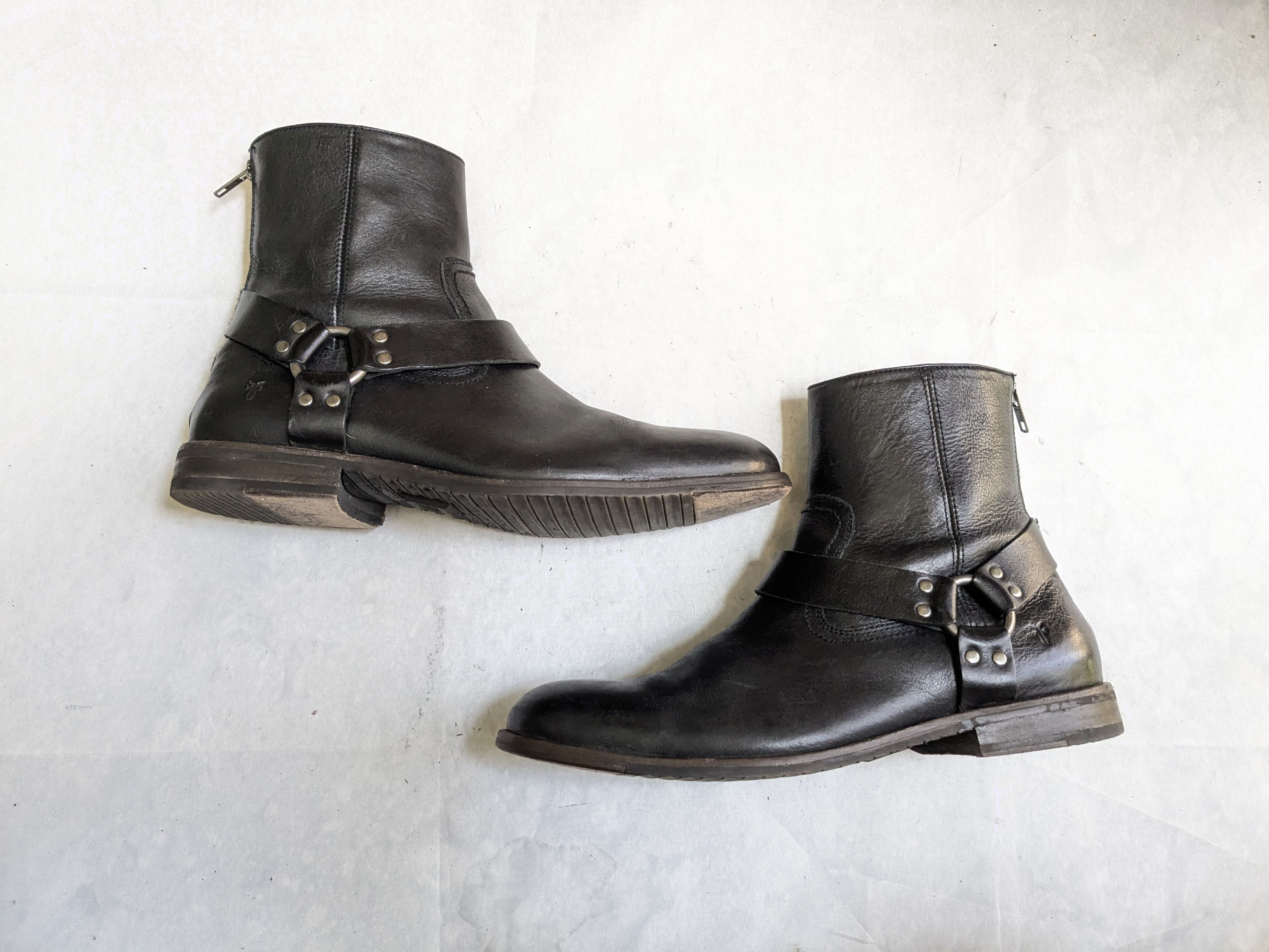 Frye Frye Harness Boots Black Leather 11 Buckle Size US 11 / EU 44 - 1 Thumbnail
