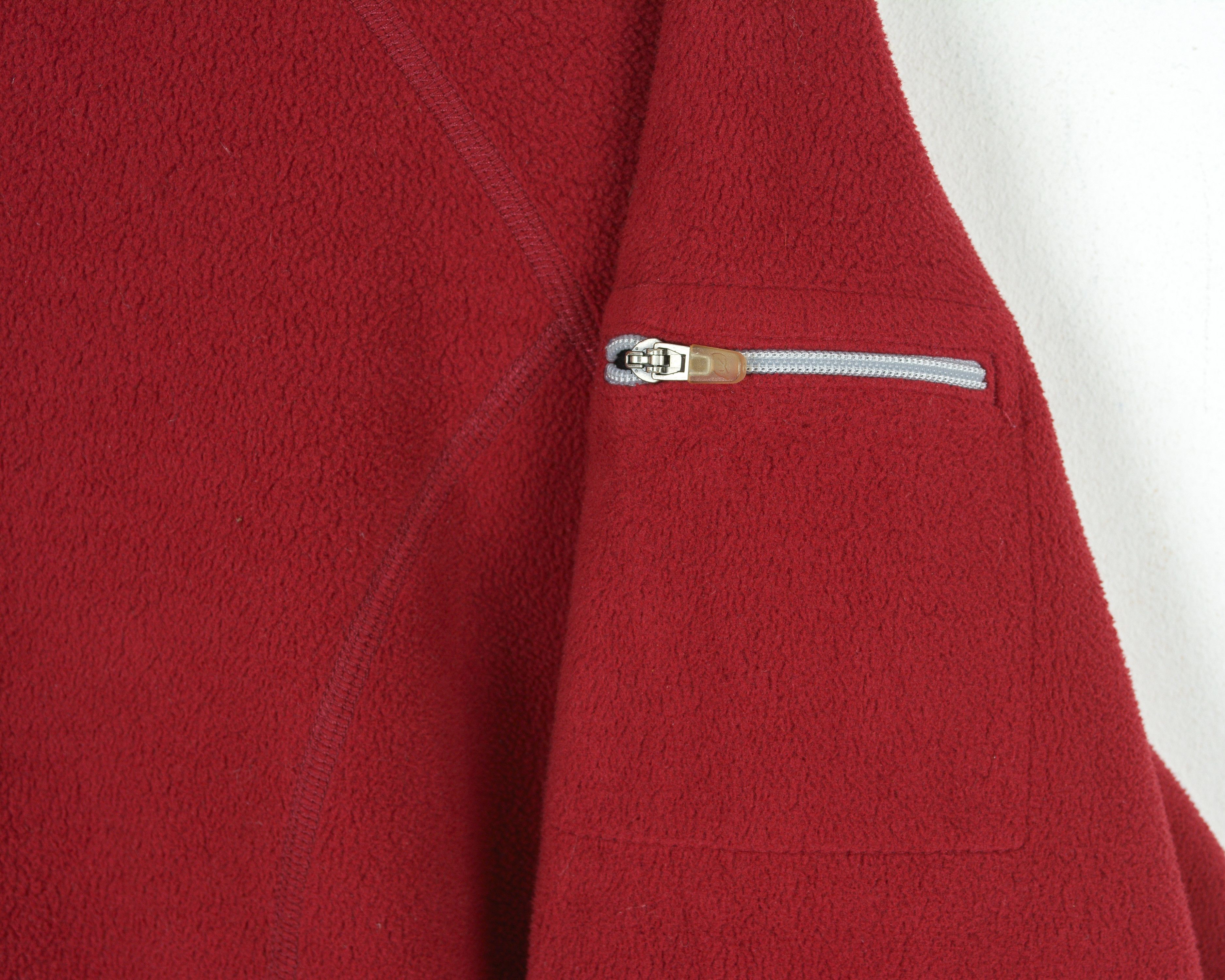 L.L. Bean × Vintage Fleece Jumper Zip Neck Pullover Red Sweater Sweatshirt 2yk Size M / US 6-8 / IT 42-44 - 9 Thumbnail
