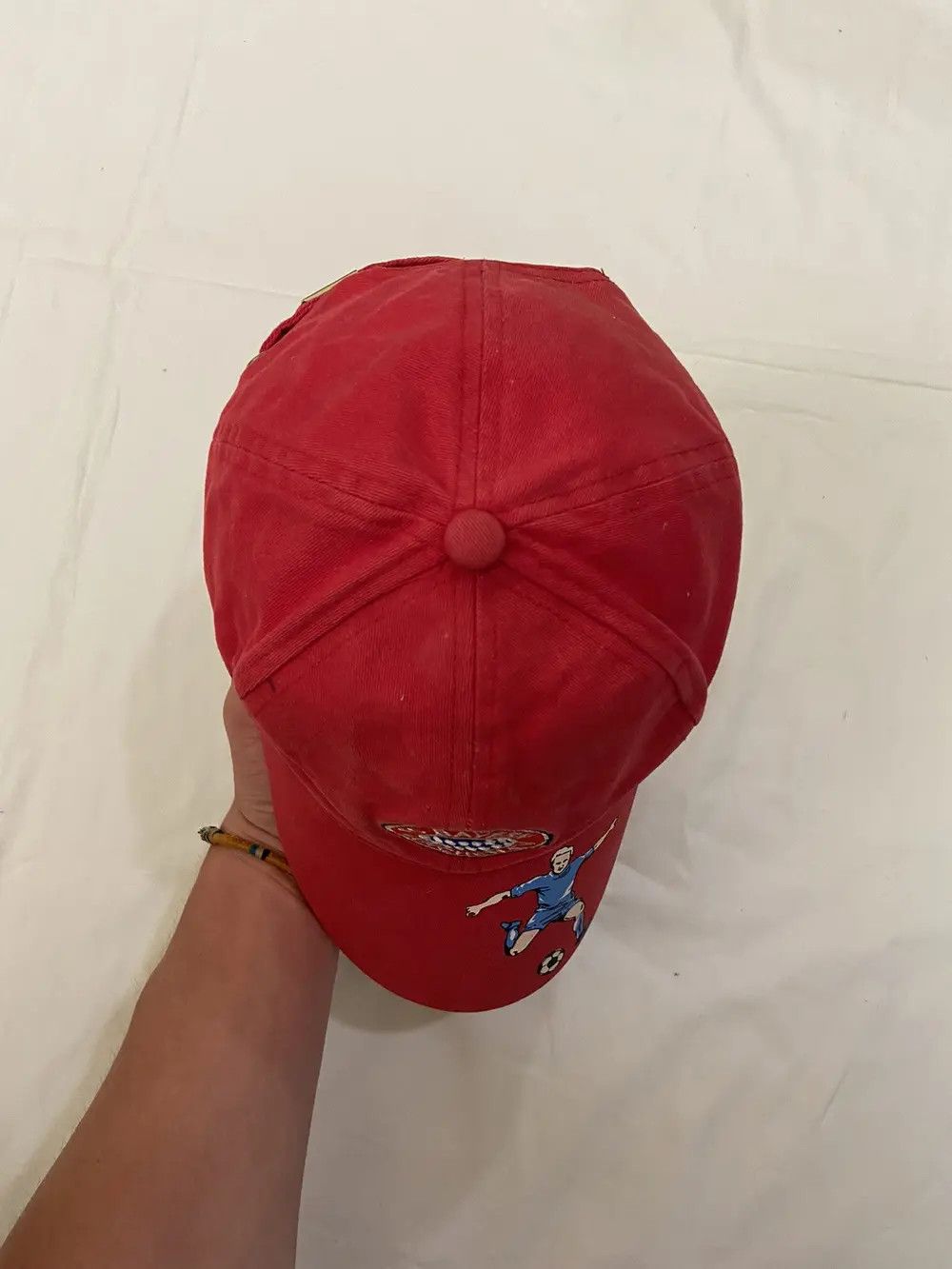 Vintage VINTAGE 90’S FC BAYERN MUNICH SOCCER FADED RED CAP HAT Y2K Size ONE SIZE - 10 Thumbnail