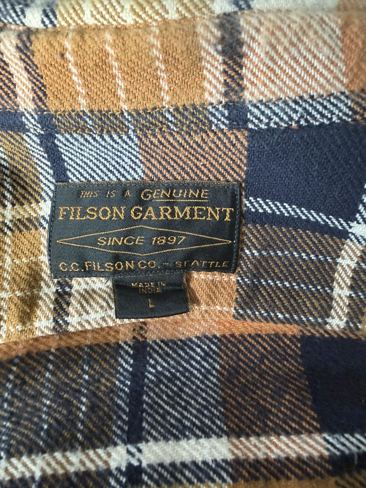 Filson Filson Vintage Flannel Work Shirt - Navy/Cumin Size US L / EU 52-54 / 3 - 5 Thumbnail