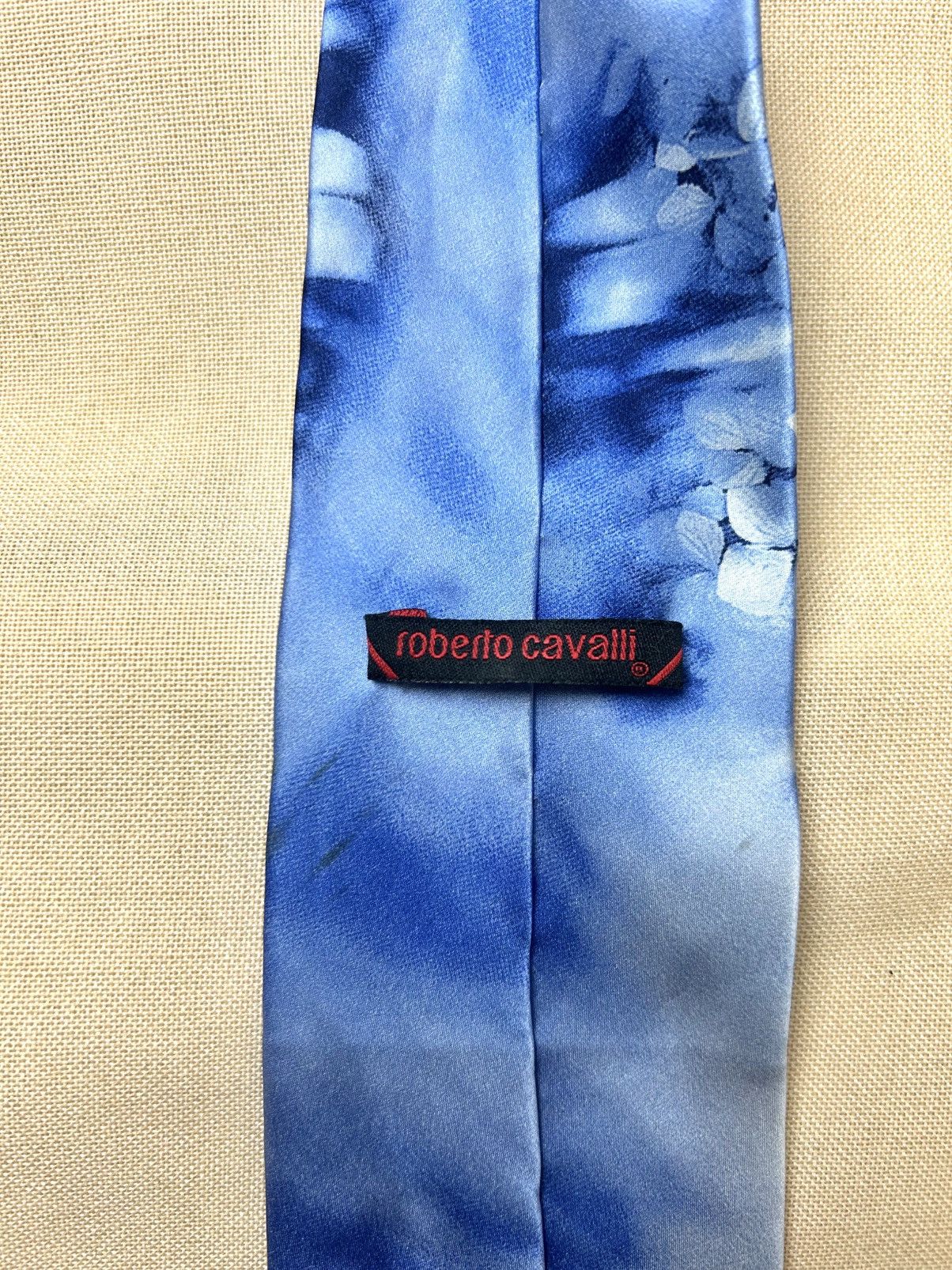 Roberto Cavalli Roberto Cavalli blue floral abstract Silk Mens Tie Size ONE SIZE - 4 Thumbnail