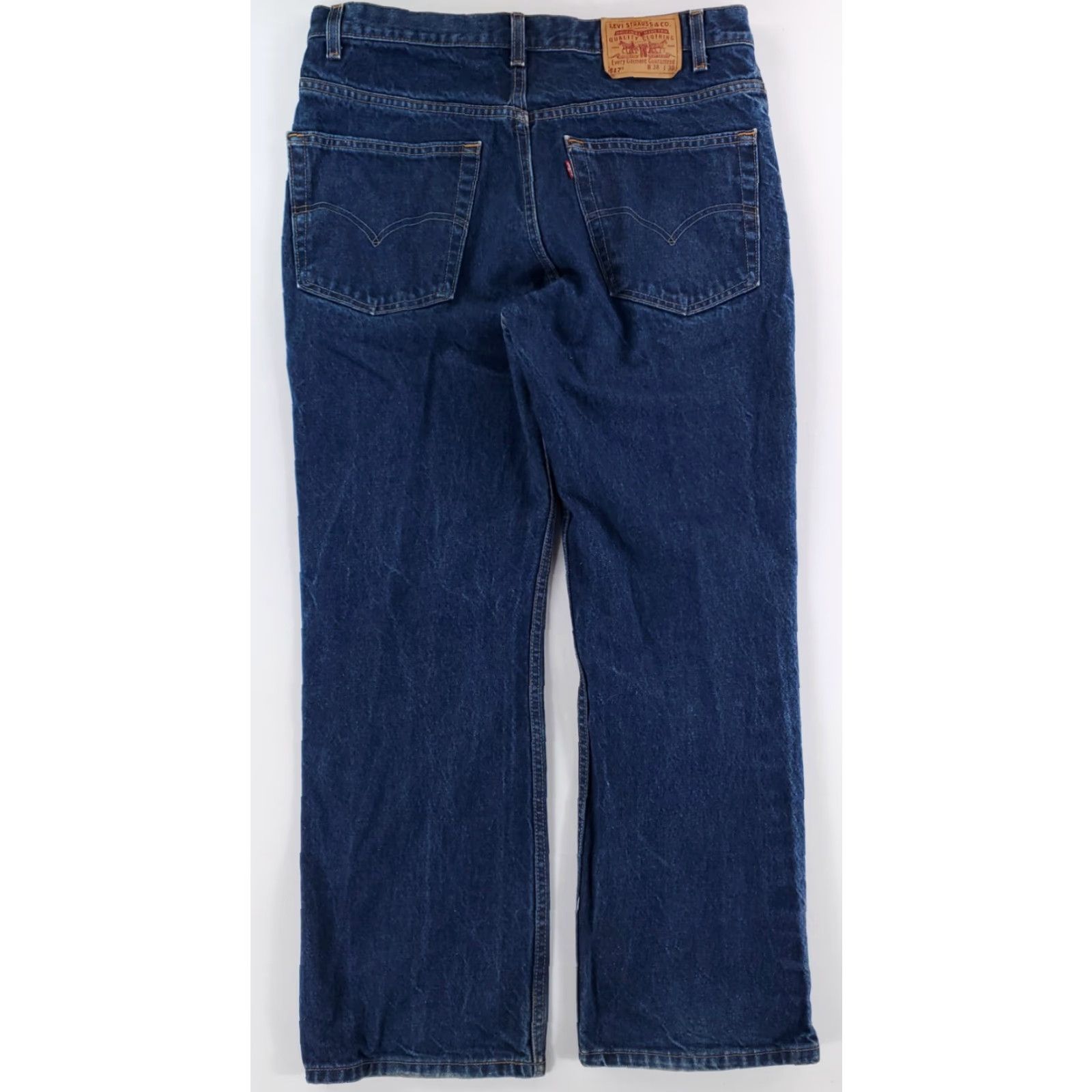 Levi's VINTAGE Levi's 517 Boot Cut Jeans Blue Mens 38x30 90s VTG Jeans Men Bootcut Blue 90s Levi's Mens 38 30 Size US 38 / EU 54 - 4 Thumbnail