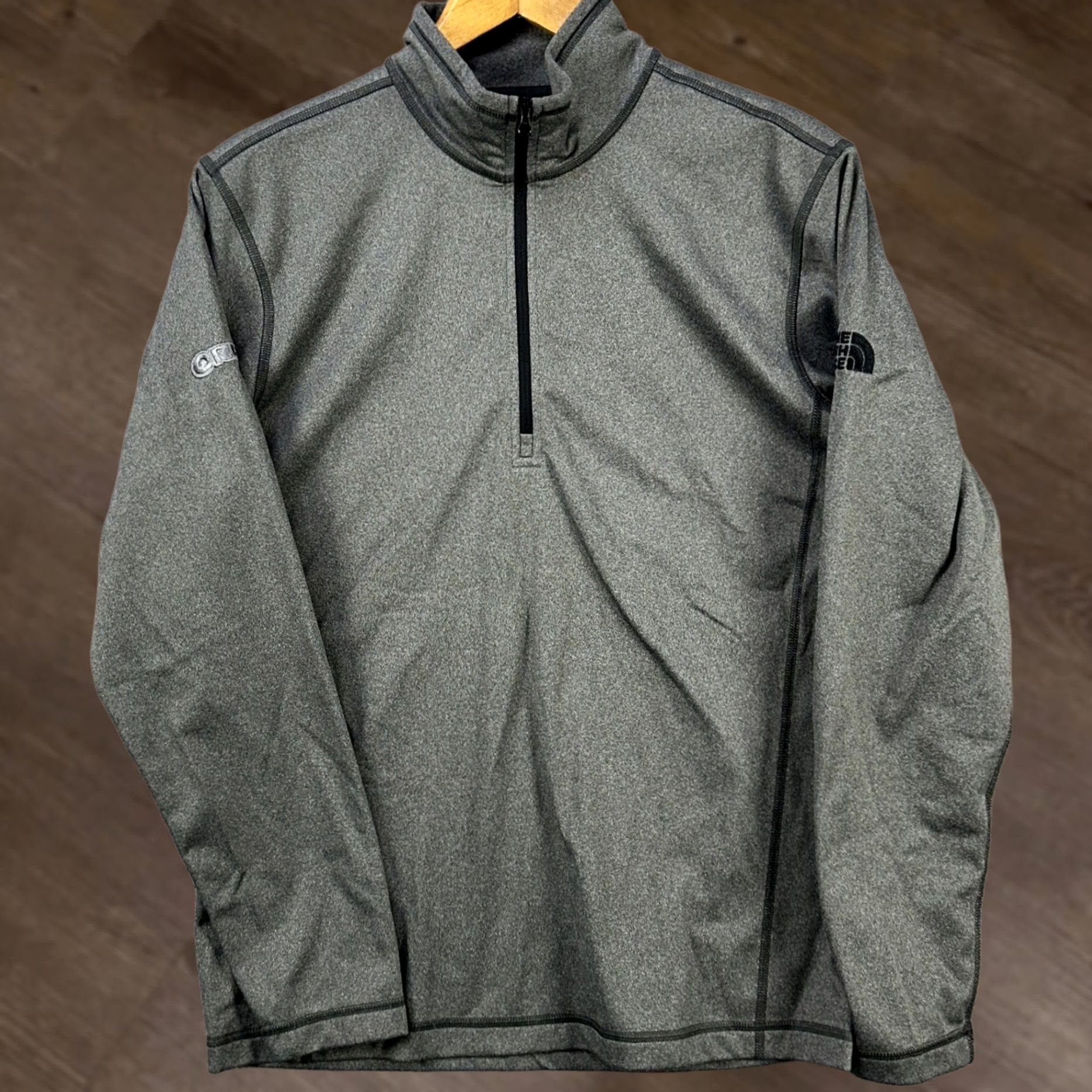 The North Face The North Face Sweatshirt Pullover Mens Medium Gray Quarter Zip Fleece Logo Size US M / EU 48-50 / 2 - 1 Thumbnail