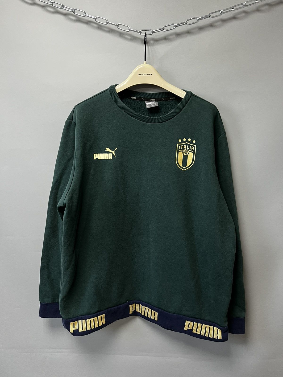 Puma Italy National Team Puma Crewneck Sweatshirt Soccer Football Size US XL / EU 56 / 4 - 2 Thumbnail
