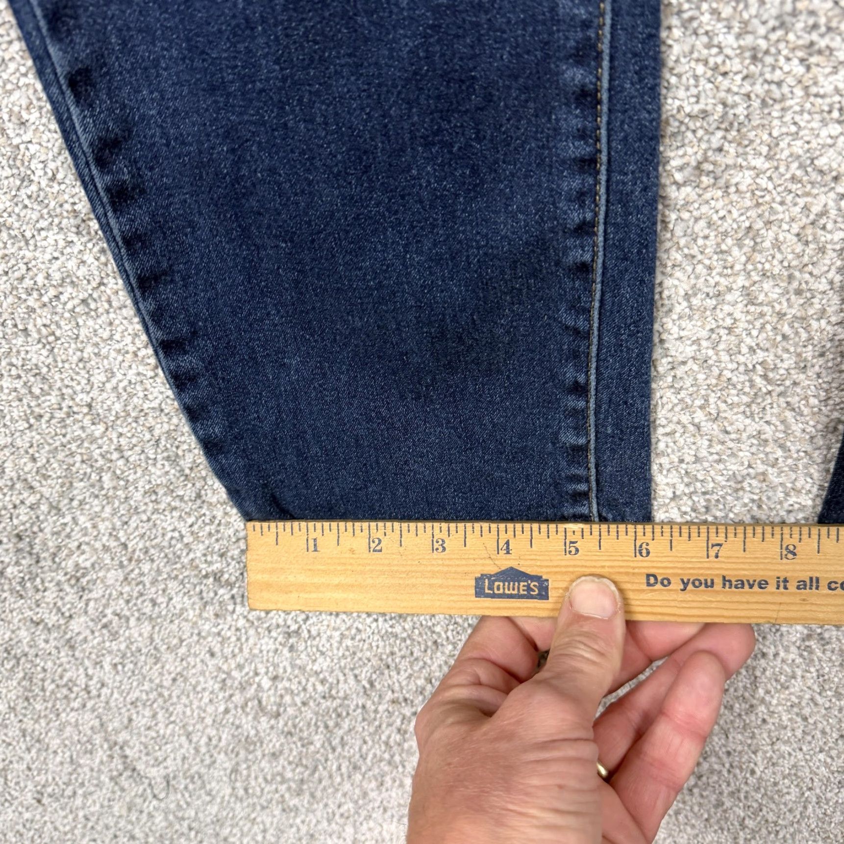Vintage Fashion Bug Jeans Womens 10T 32x29.5 Blue Mid Rise Skinny Stretch Denim Whisker Jeans Size 32" / US 10 / IT 46 - 3 Thumbnail