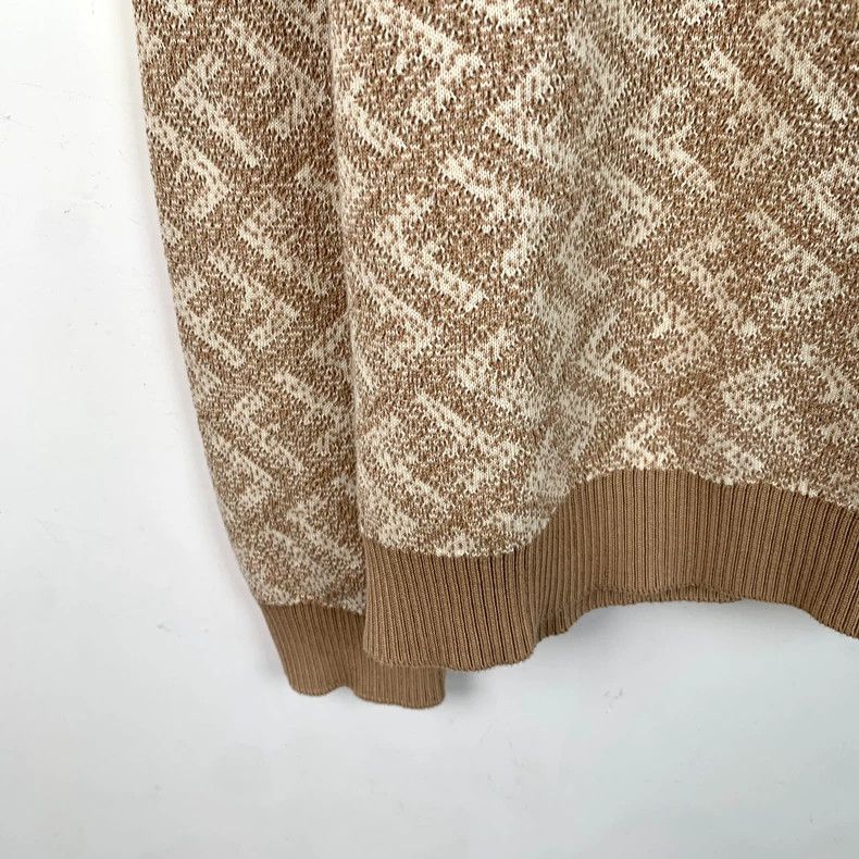 Fendi FENDI Brown Logo Letter Floral Printed Cotton Crew Neck Lo Size US M / EU 48-50 / 2 - 4 Thumbnail