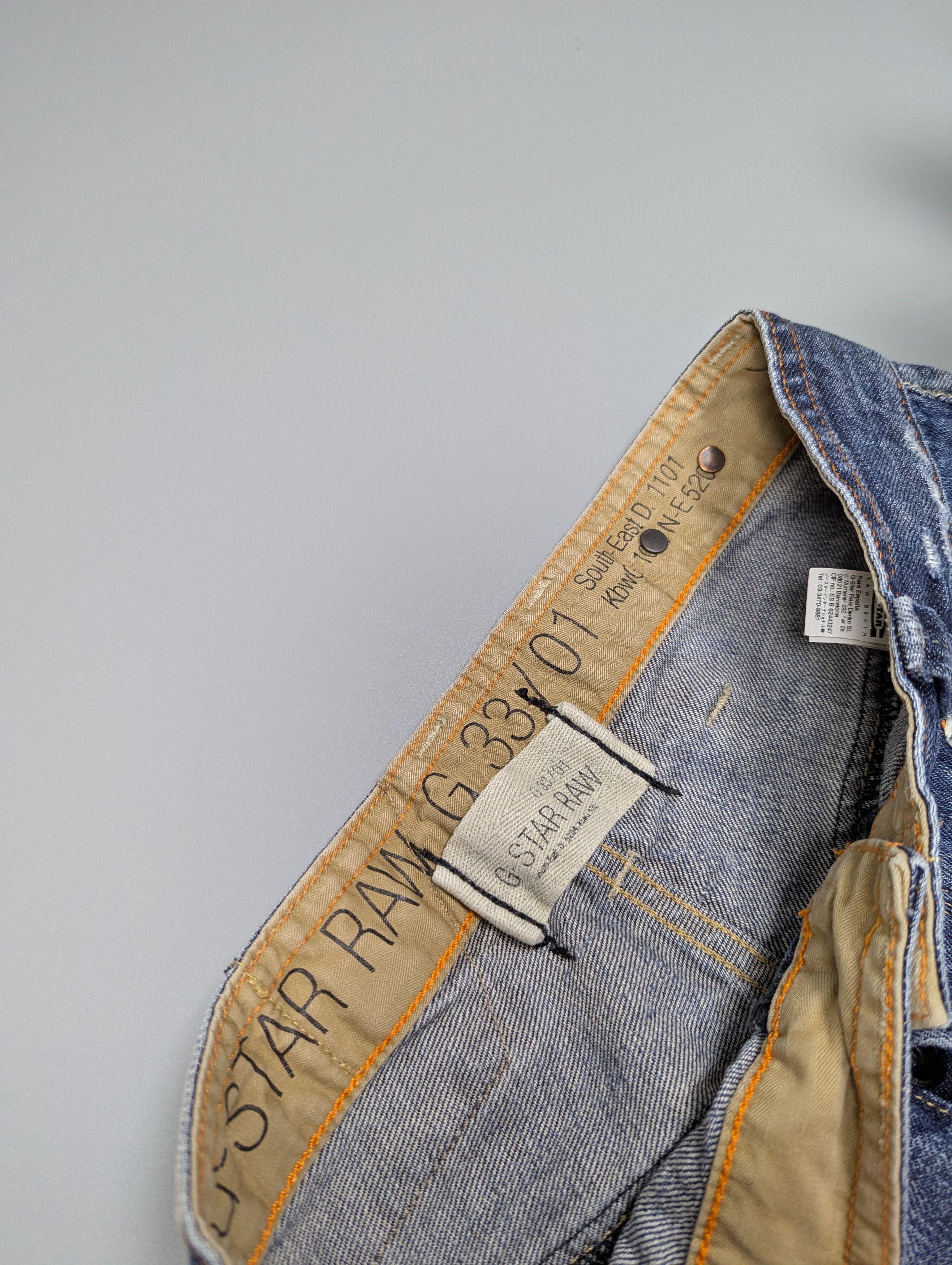 G-Star × Vintage G-STAR RAW Vintage Radar Narrow Rope Straight Leg Blue Jeans Size US 30 / EU 46 - 5 Thumbnail