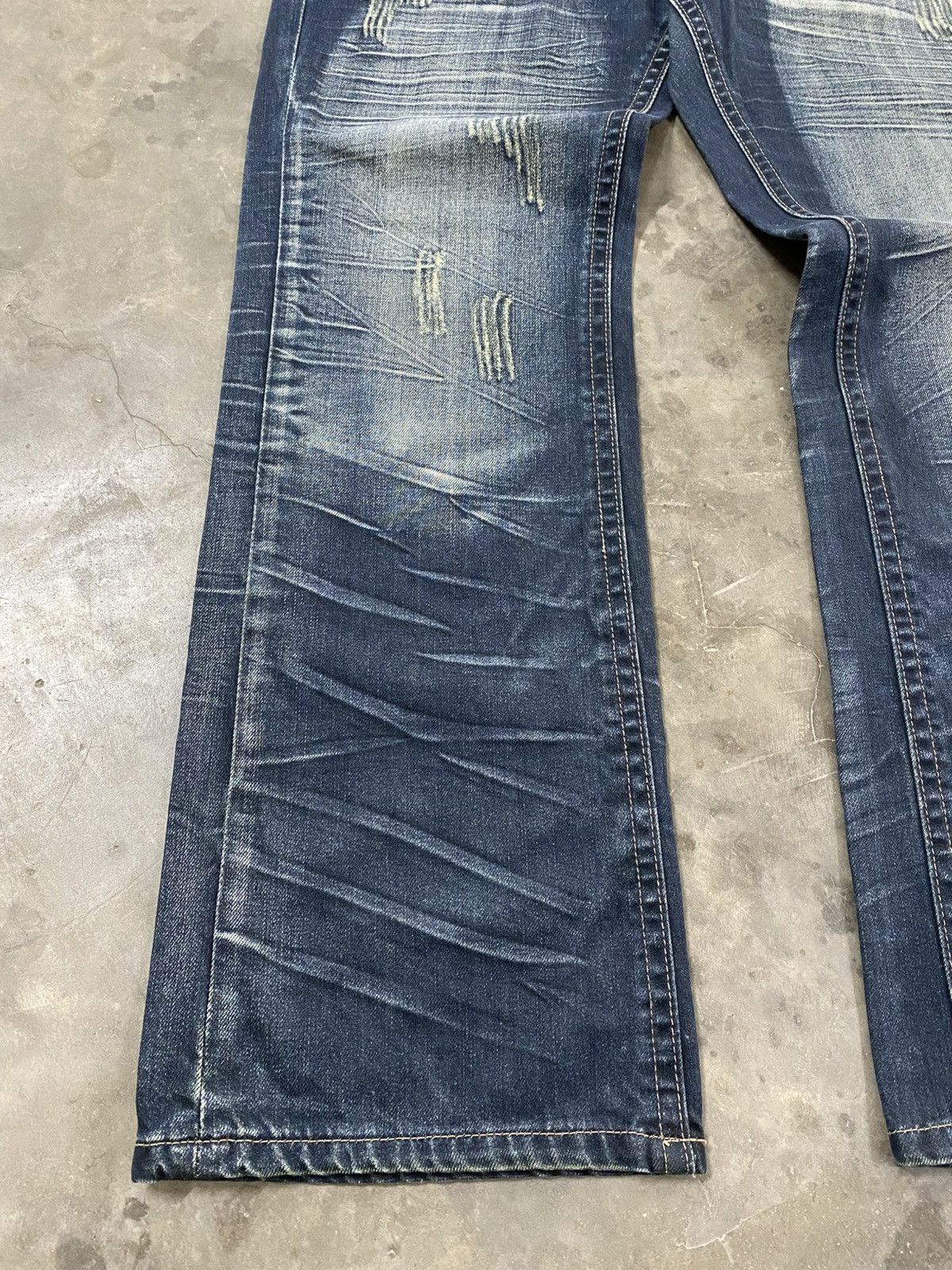 Hysteric Glamour × If Six Was Nine × Le Grande Bleu (L.G.B.) Flare Jeans Japanese Beast Distressed @241act Size US 35 - 7 Thumbnail