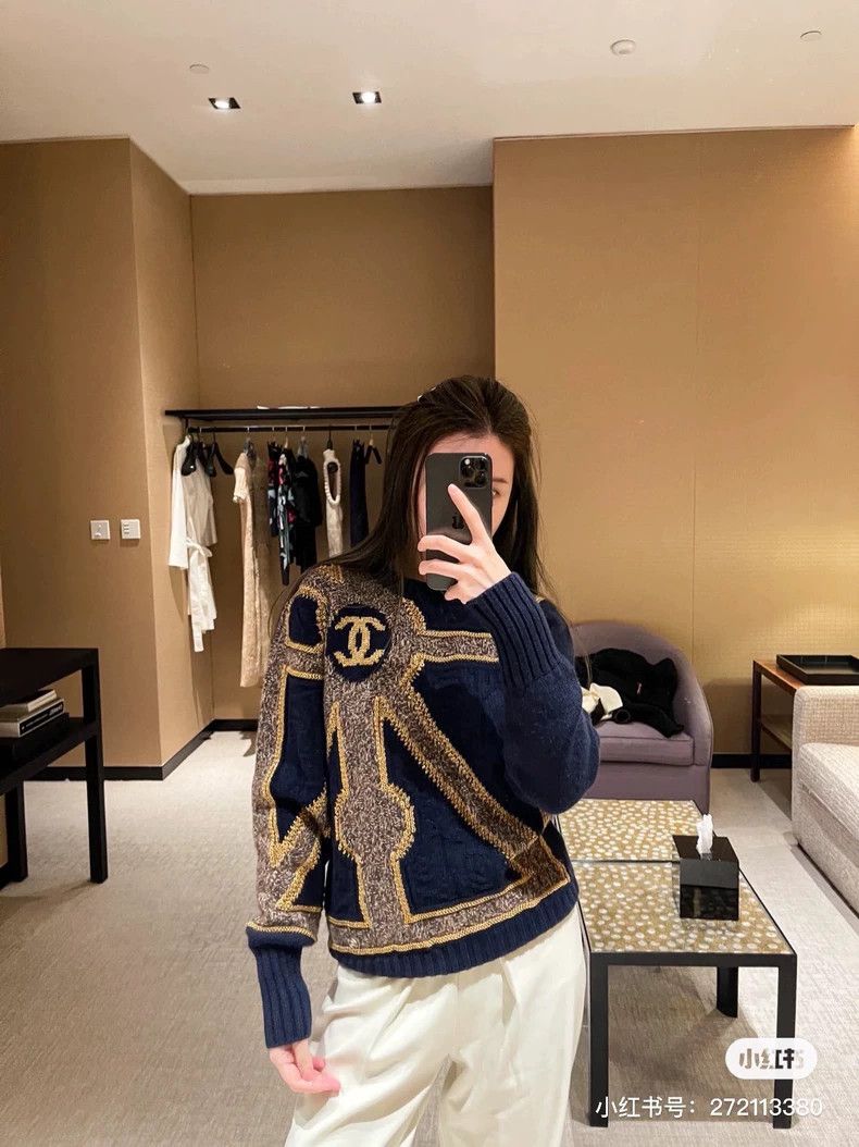 Chanel Chanel Women's Castle High-end Workshop Knitted Sweater Size XXS / US 00 / IT 34 - 9 Thumbnail