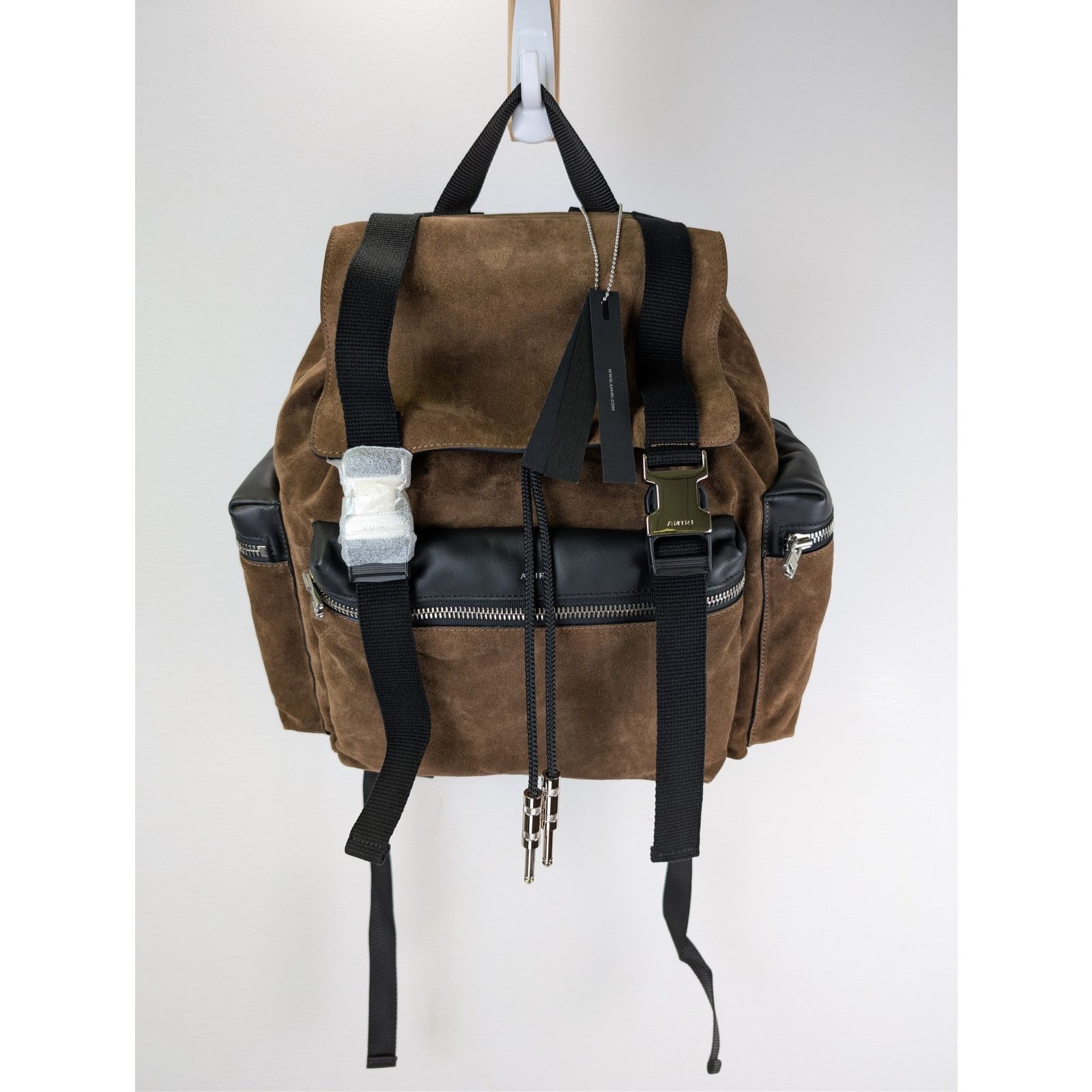 Amiri o1rshd1 Size: OS / Suede Rucksack Backpack in Tobacco Size ONE SIZE - 2 Thumbnail